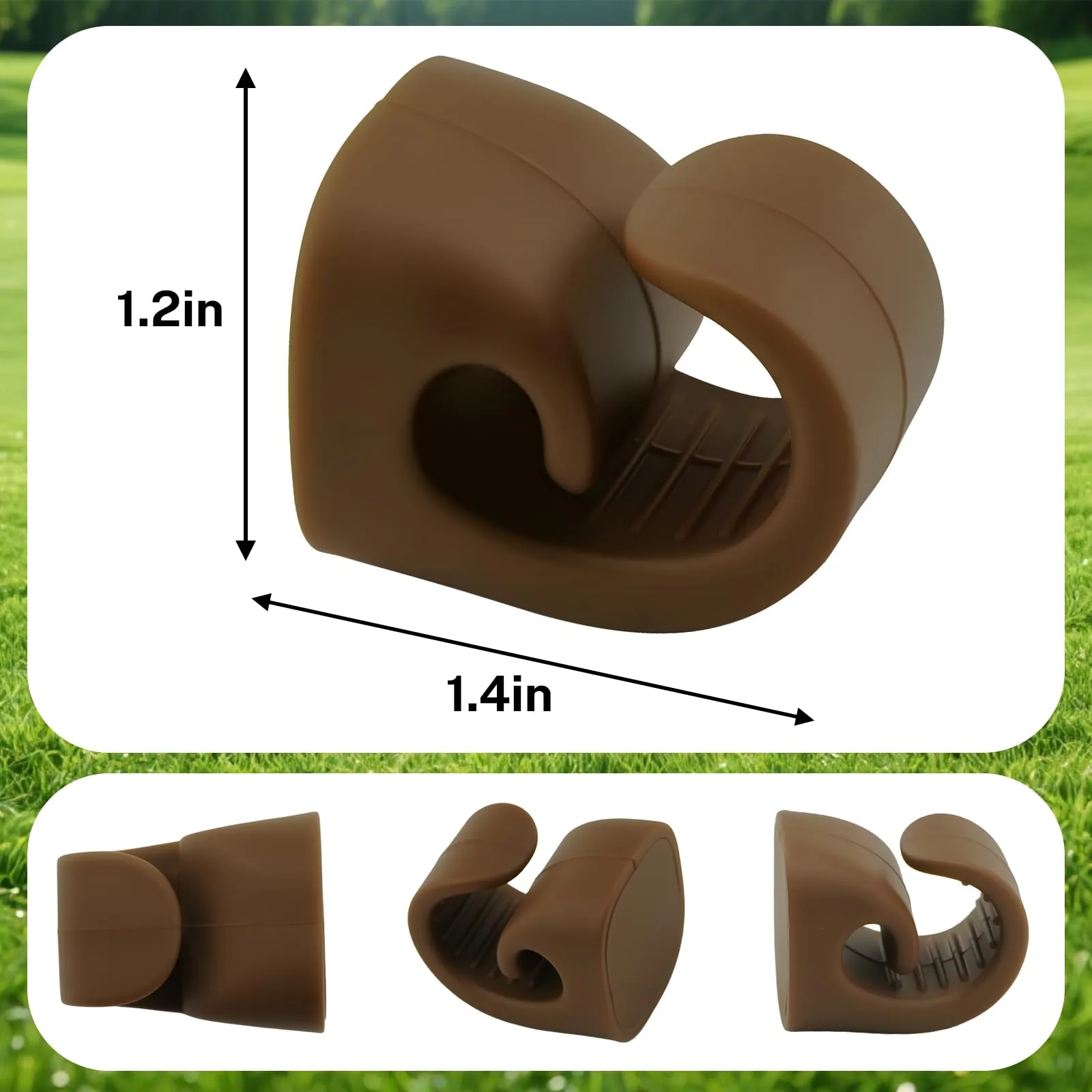 HGEKLIZV Magnetic Silicone Cigar Holder LCXJJ-001 — Brown/Black (2-Pack) image 2