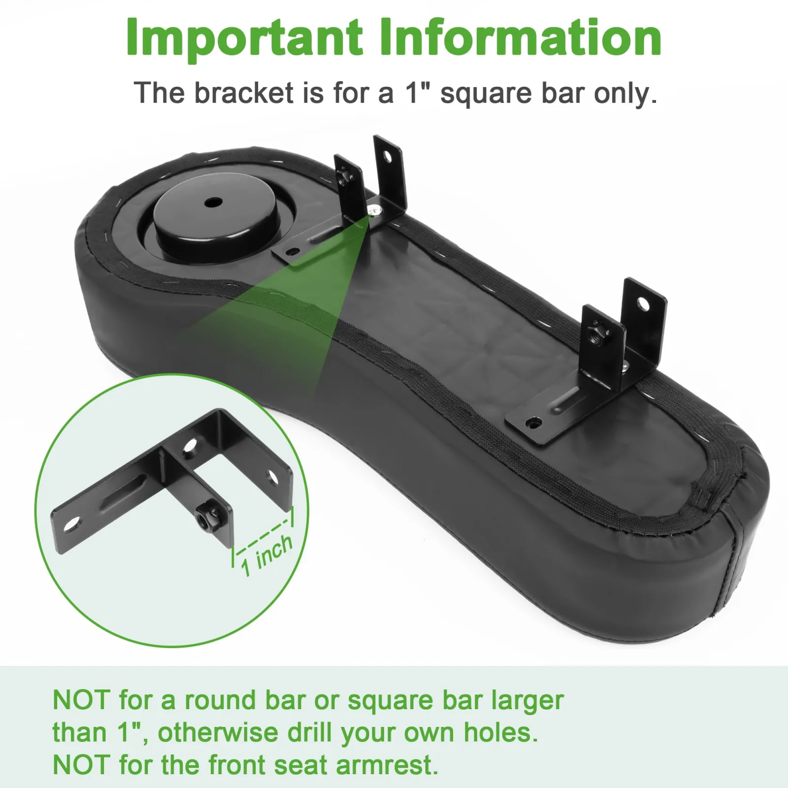 10L0L Golf Cart Rear Seat Armrest and Grab Bar Set image 4