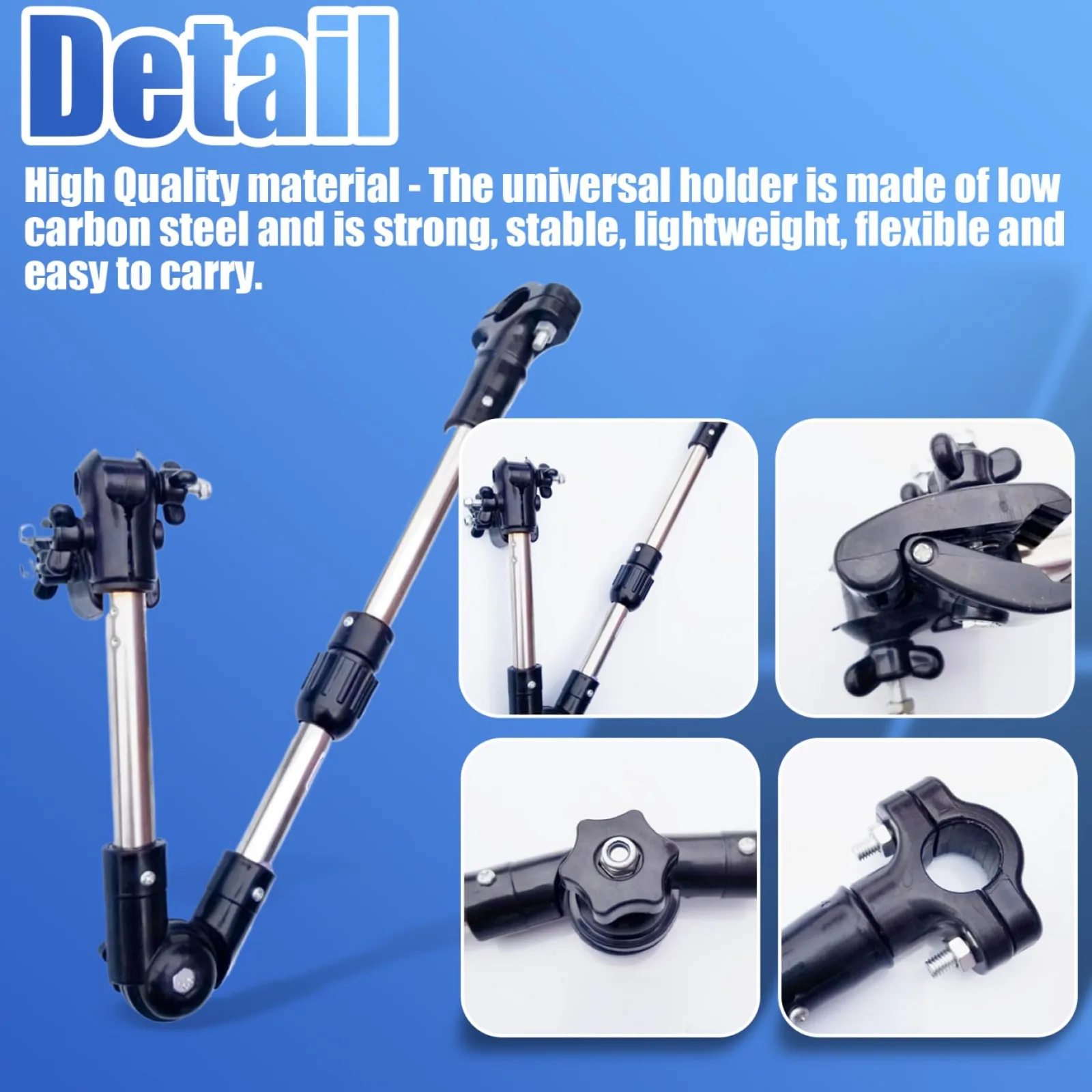 Jeorywoet Adjustable Foldable Umbrella Holder Clamp B260408Y4U1P18C84MX image 4