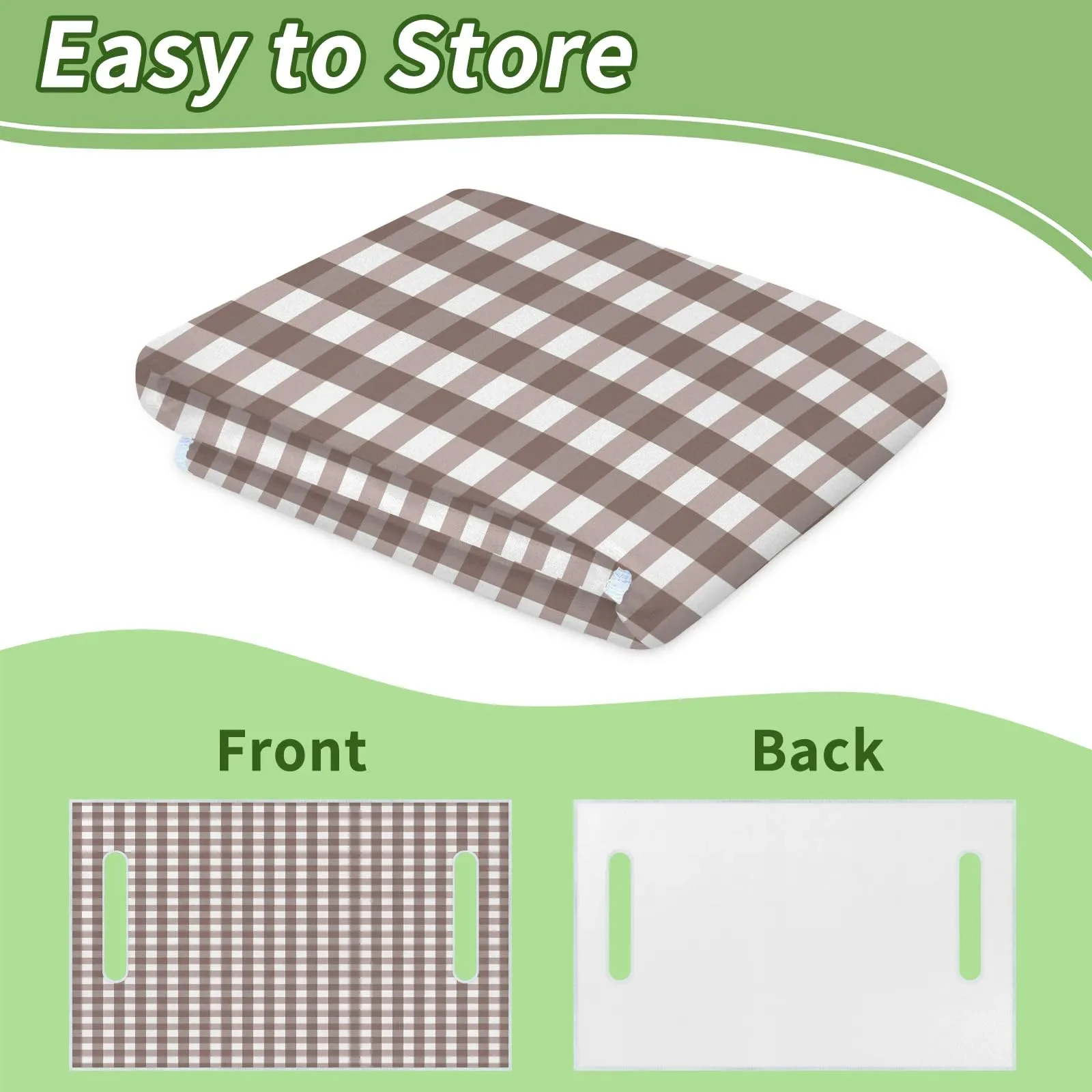 Tiveruda Gray Plaid Golf Cart Seat Cover 51 x 31 in image 4