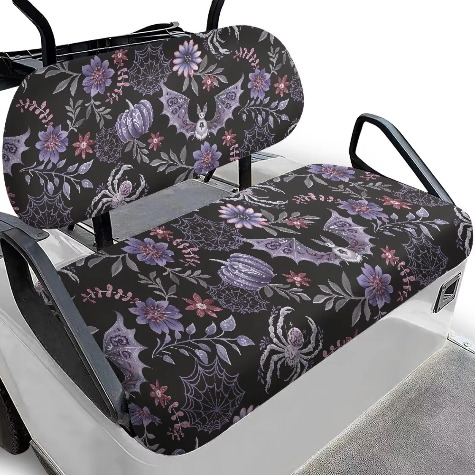 Quidrwyo Floral Bats Golf Cart Seat Cover Set