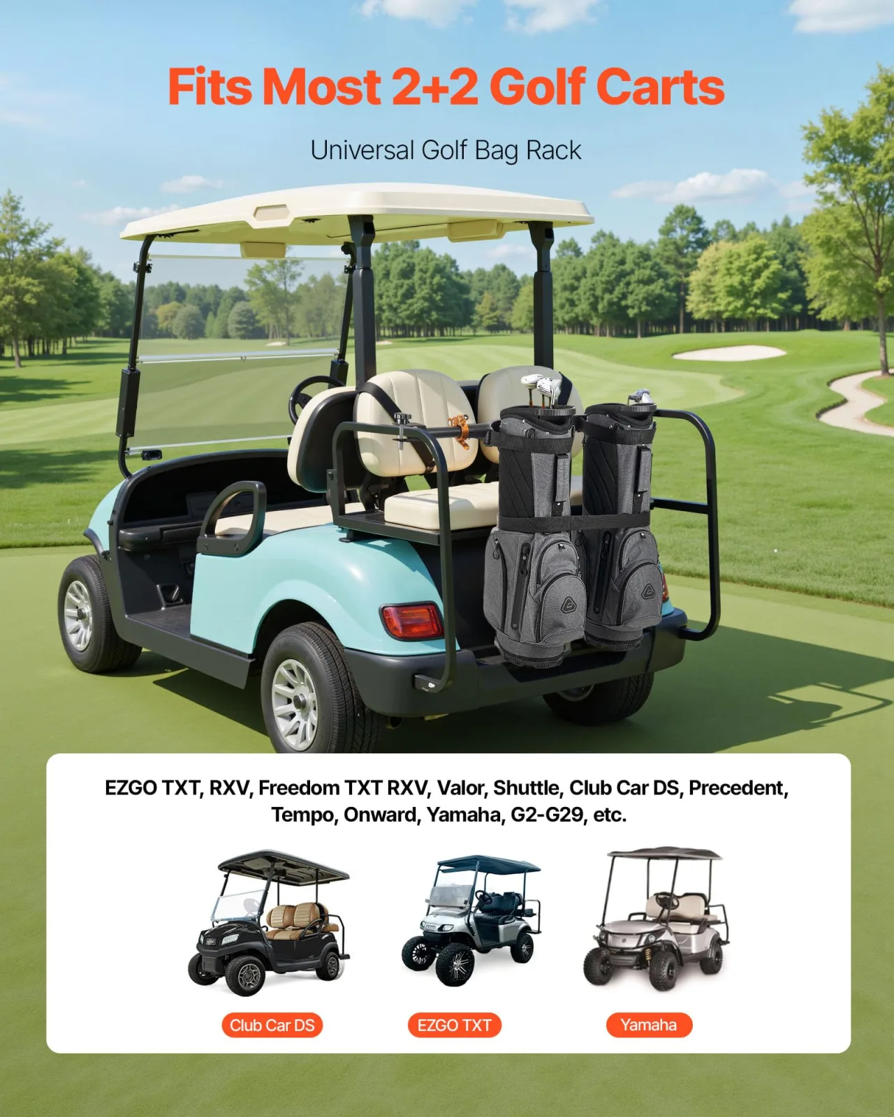 VEVOR MX24-112 Golf Cart Rear Seat Bag Holder image 2