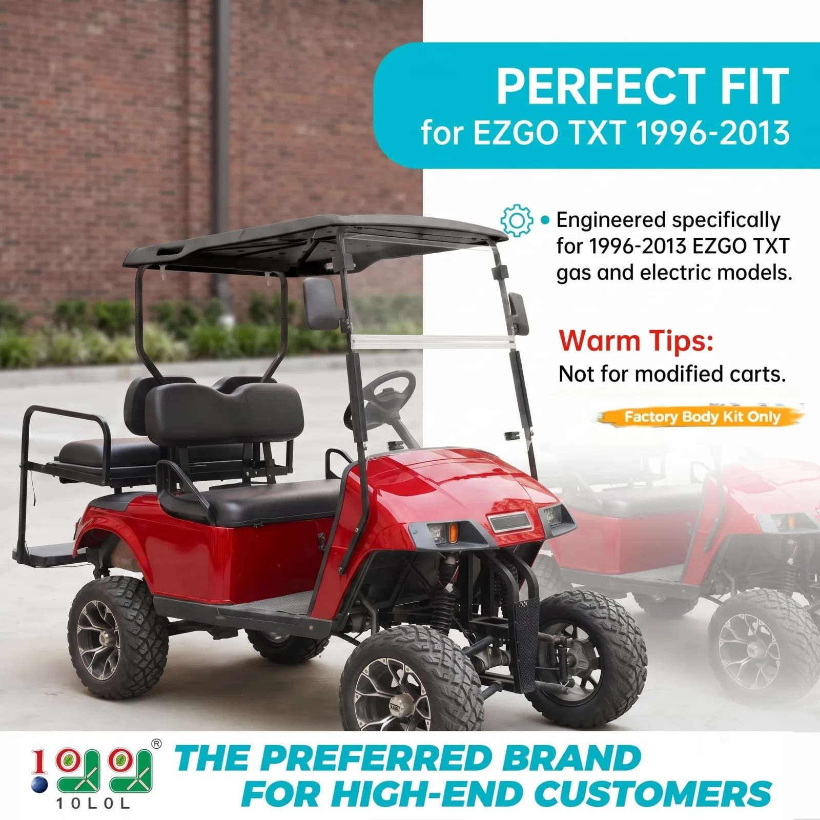 10L0L Fender Flares for E-Z-GO TXT 1996-2013 image 2