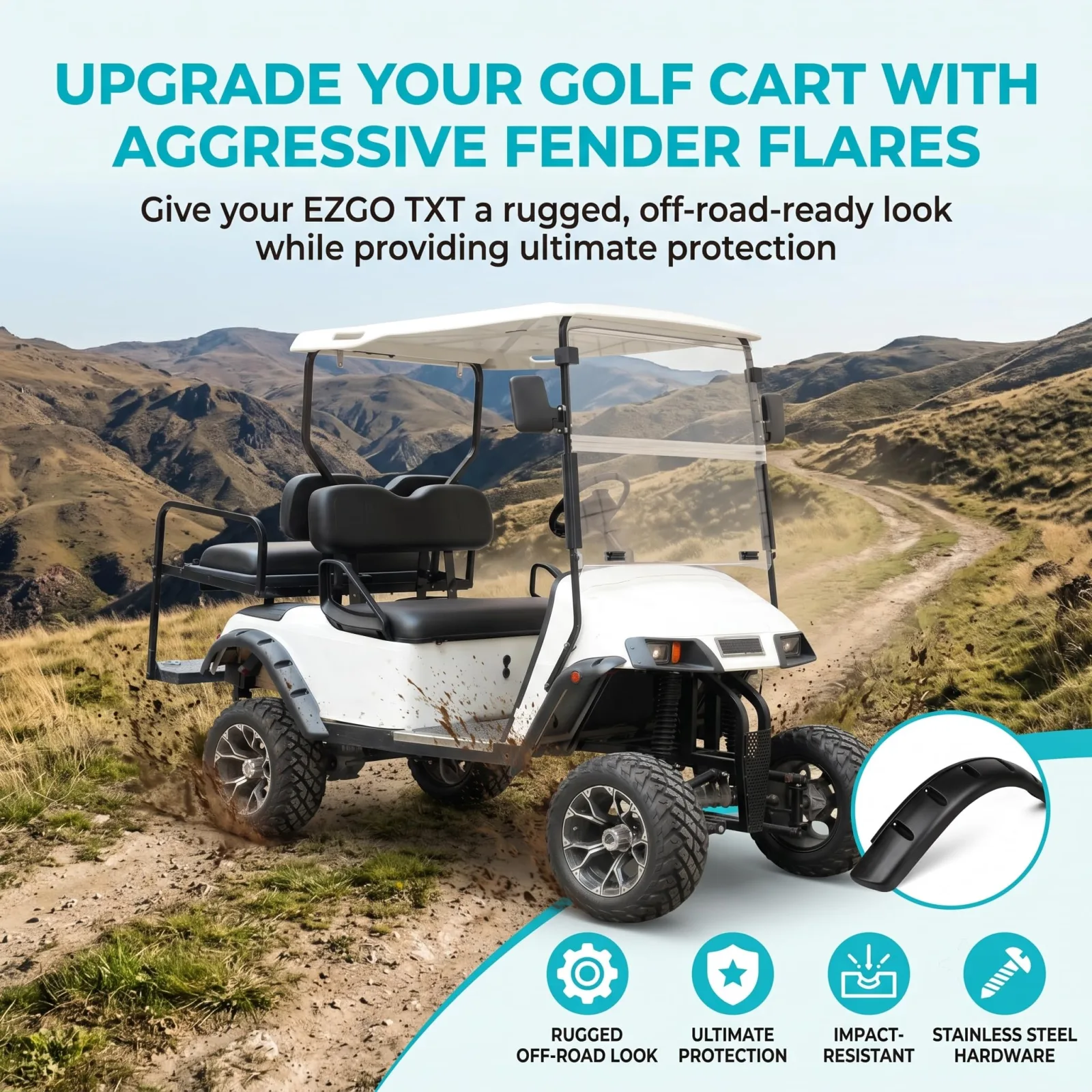 10L0L Fender Flares for E-Z-GO TXT 1996-2013 image 3