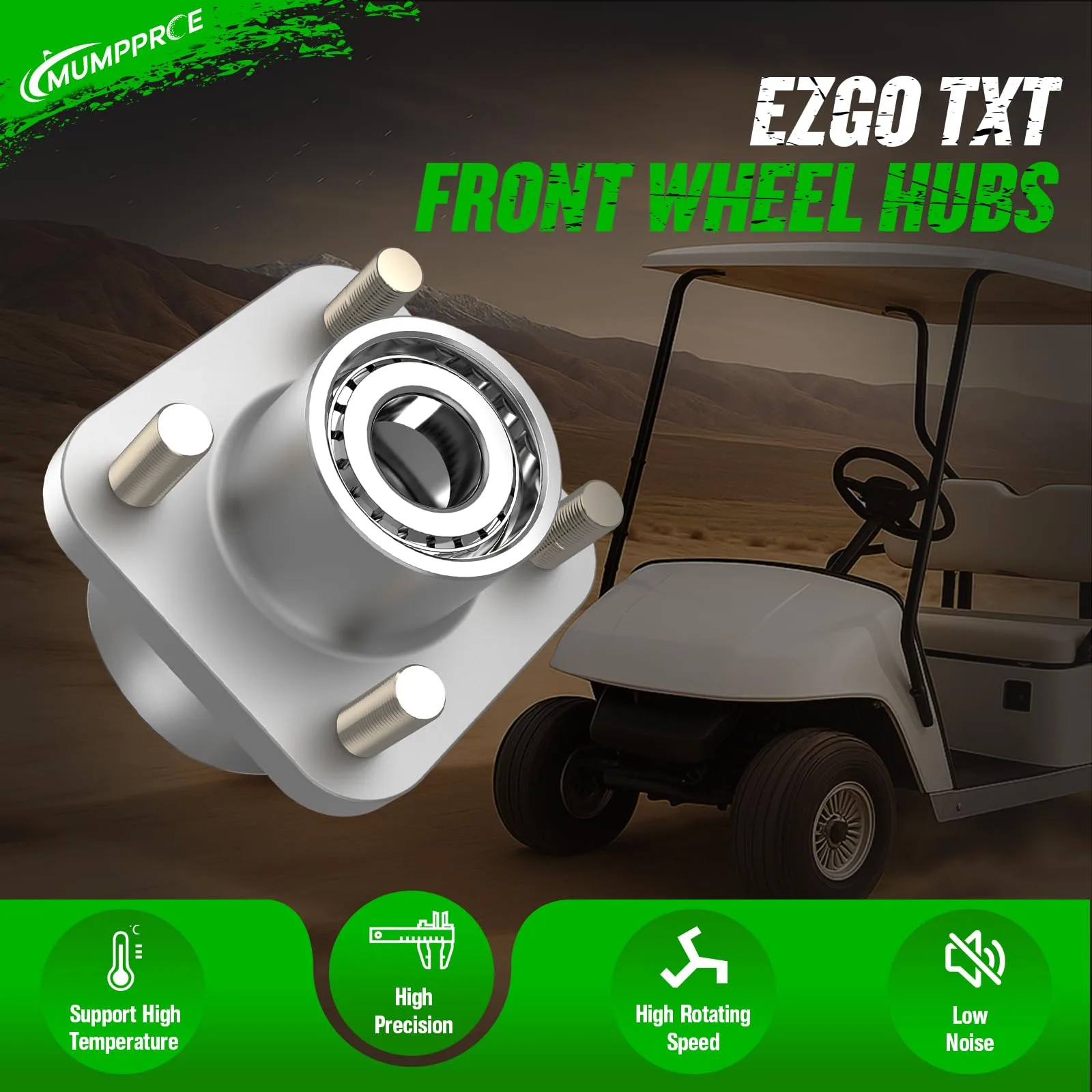 MUMPPRCE Front Wheel Hub Assembly for E-Z-GO TXT/PDS — 70895G01 image 2