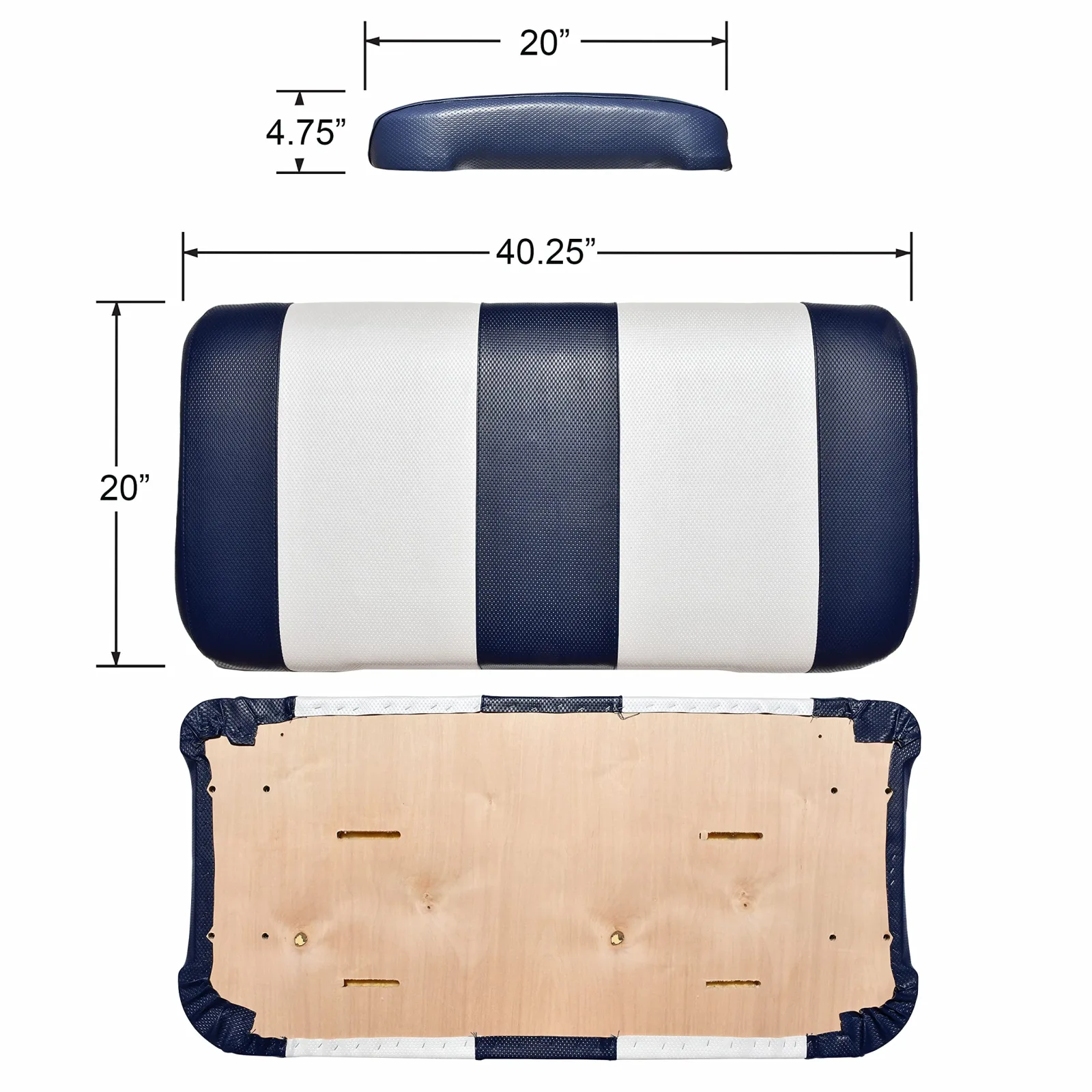 Blue & White Seat Replacement for E-Z-GO TXT and Medalist image 4