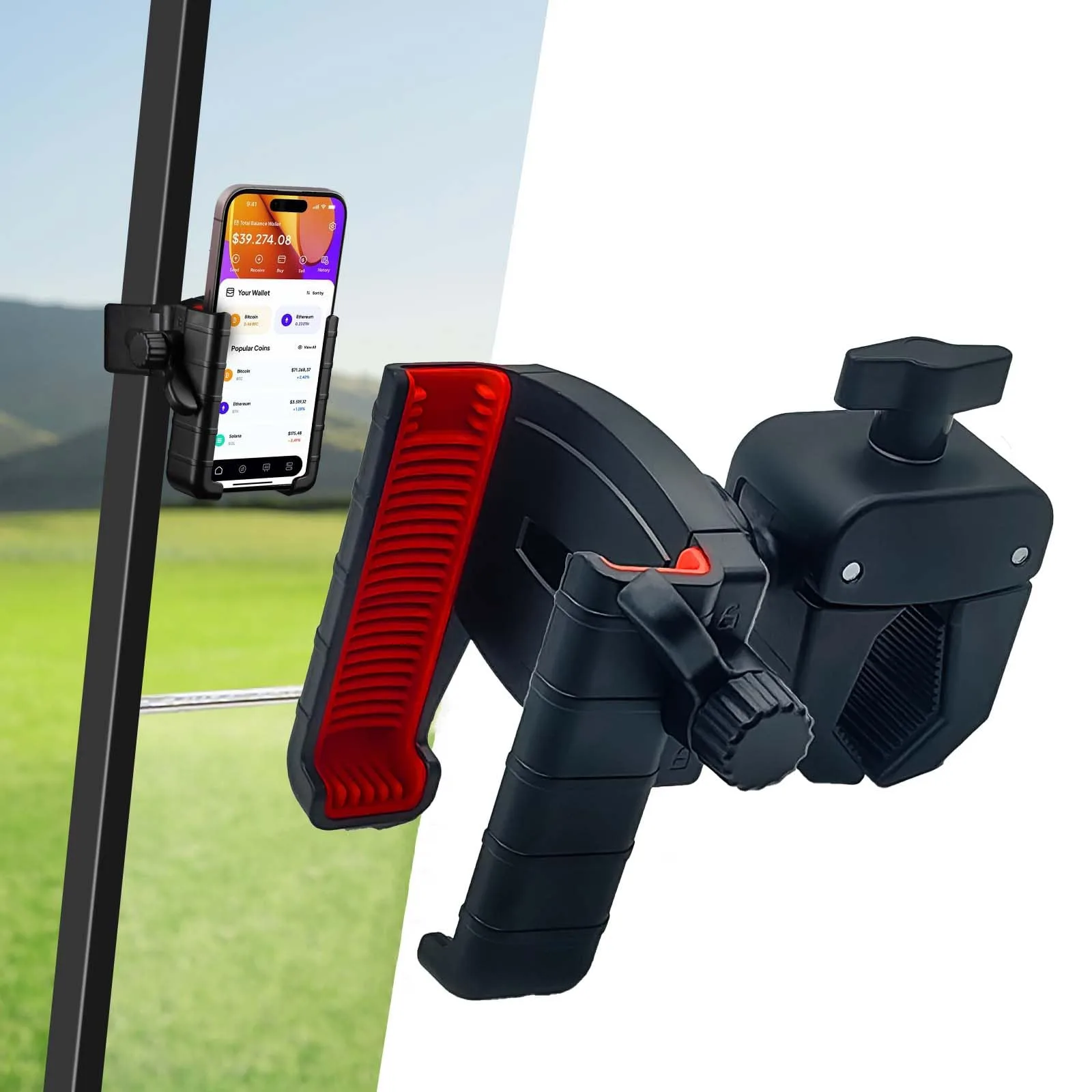 Generic Golf Cart Phone Holder with Adjustable Handlebar Mount