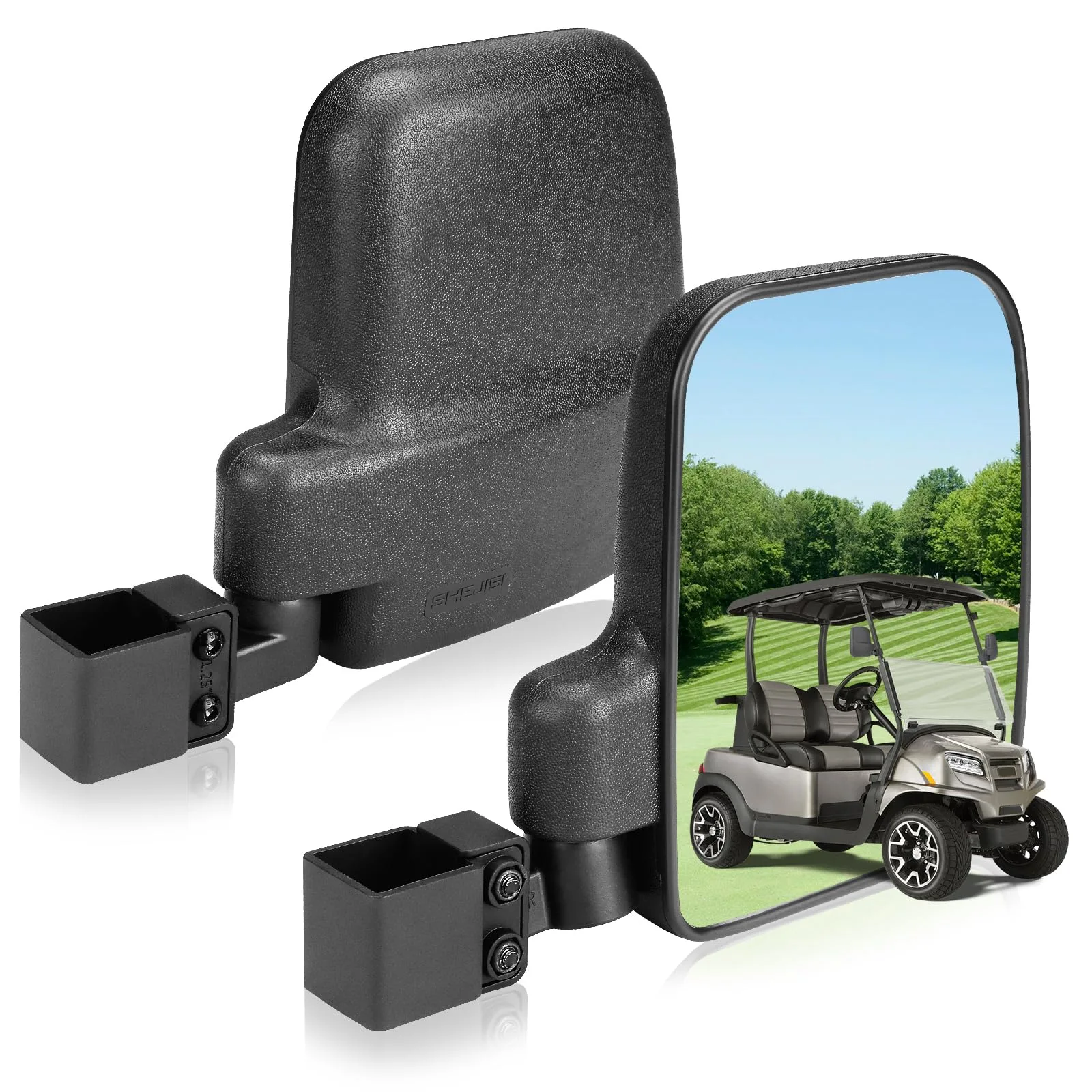 SHEJISI Golf Cart Mirrors for Club Car, Yamaha and E-Z-GO