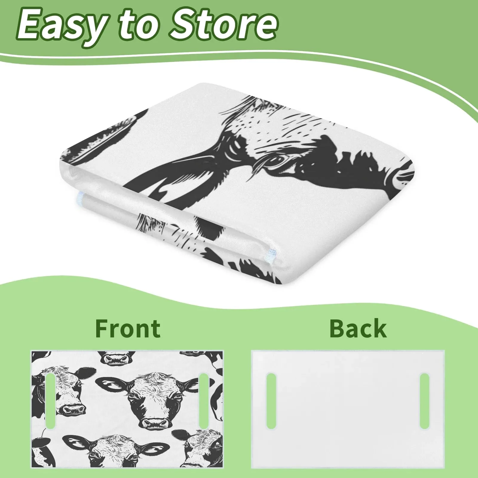 Tiveruda Cow Pattern Golf Cart Seat Cover, 51 x 31 in image 4