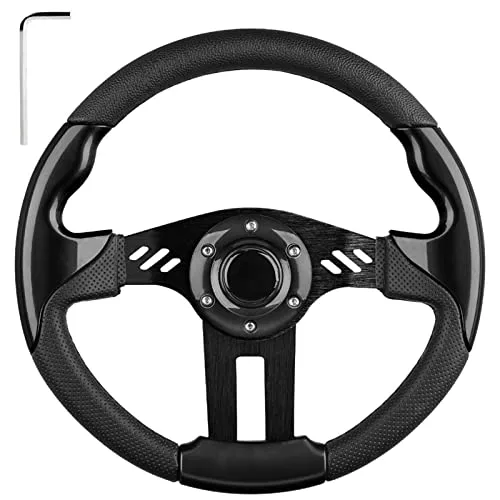 MOSNAI Yamaha Golf Cart Steering Wheel and Adapter image 4