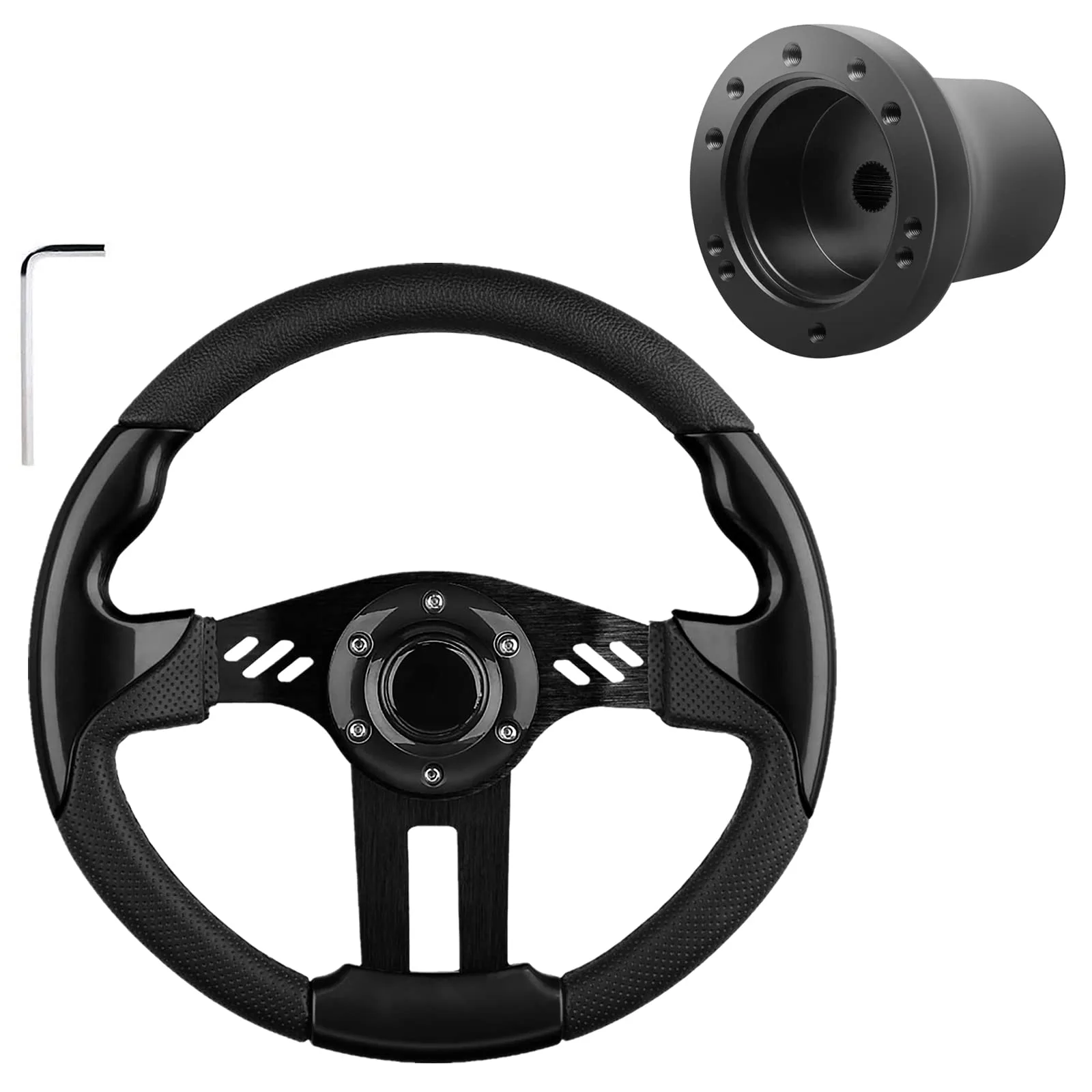 MOSNAI Yamaha Golf Cart Steering Wheel and Adapter