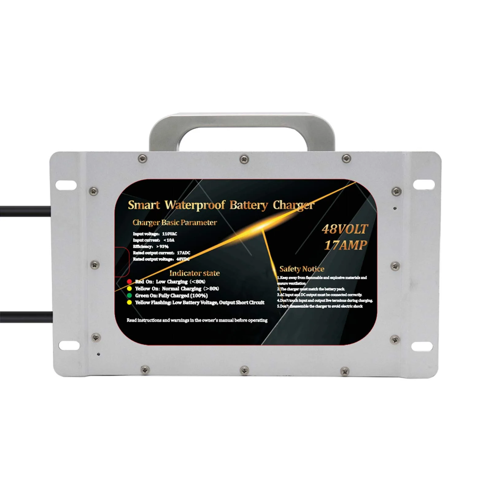 Abakoo 48V 17A Charger for Yamaha G29 Drive Golf Carts image 4