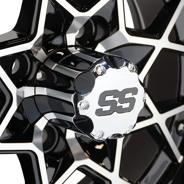 REVENGE 12x7 ET-25 Gloss Black Golf Cart Wheel image 2