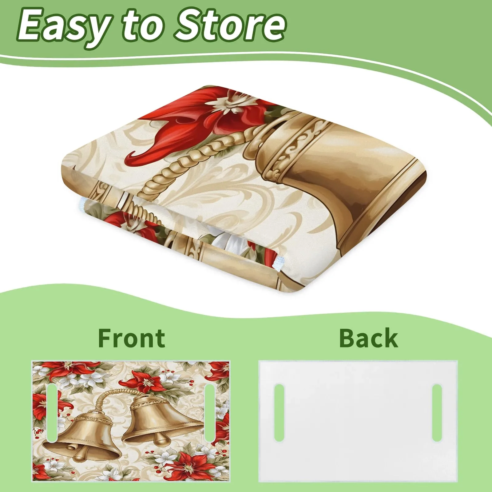 Tiveruda Christmas Bell Lily Golf Cart Seat Cover image 4