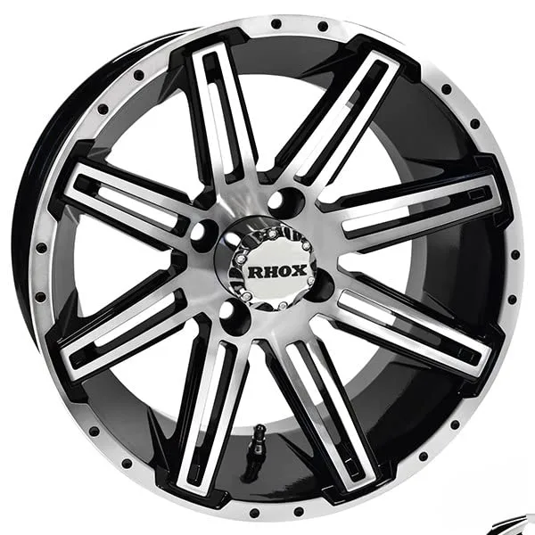 REVENGE 14-Inch Gloss Black Golf Cart Wheel TIR-RX275