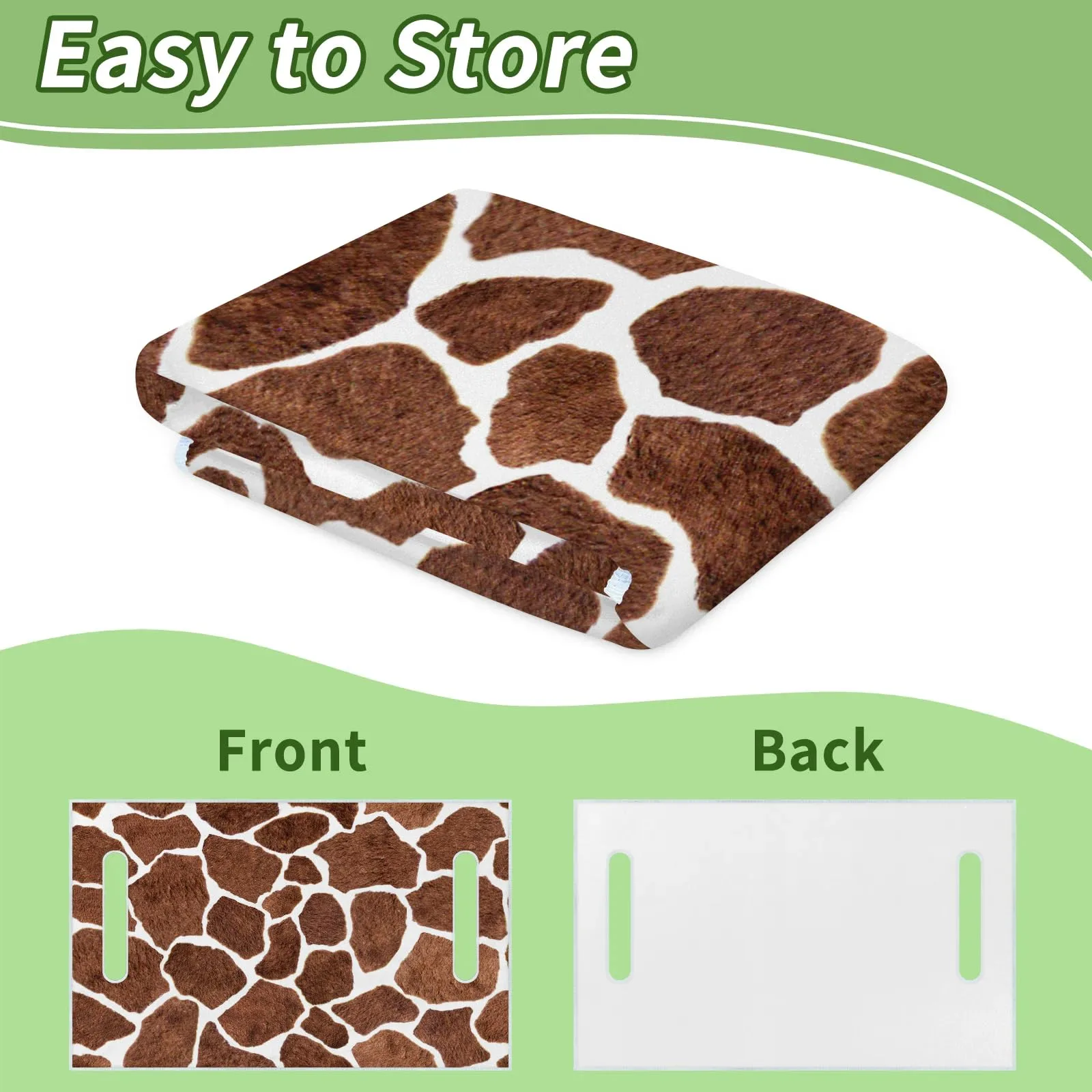 Tiveruda Giraffe Print Universal 2-Person Golf Cart Seat Cover 51 x 31 image 4