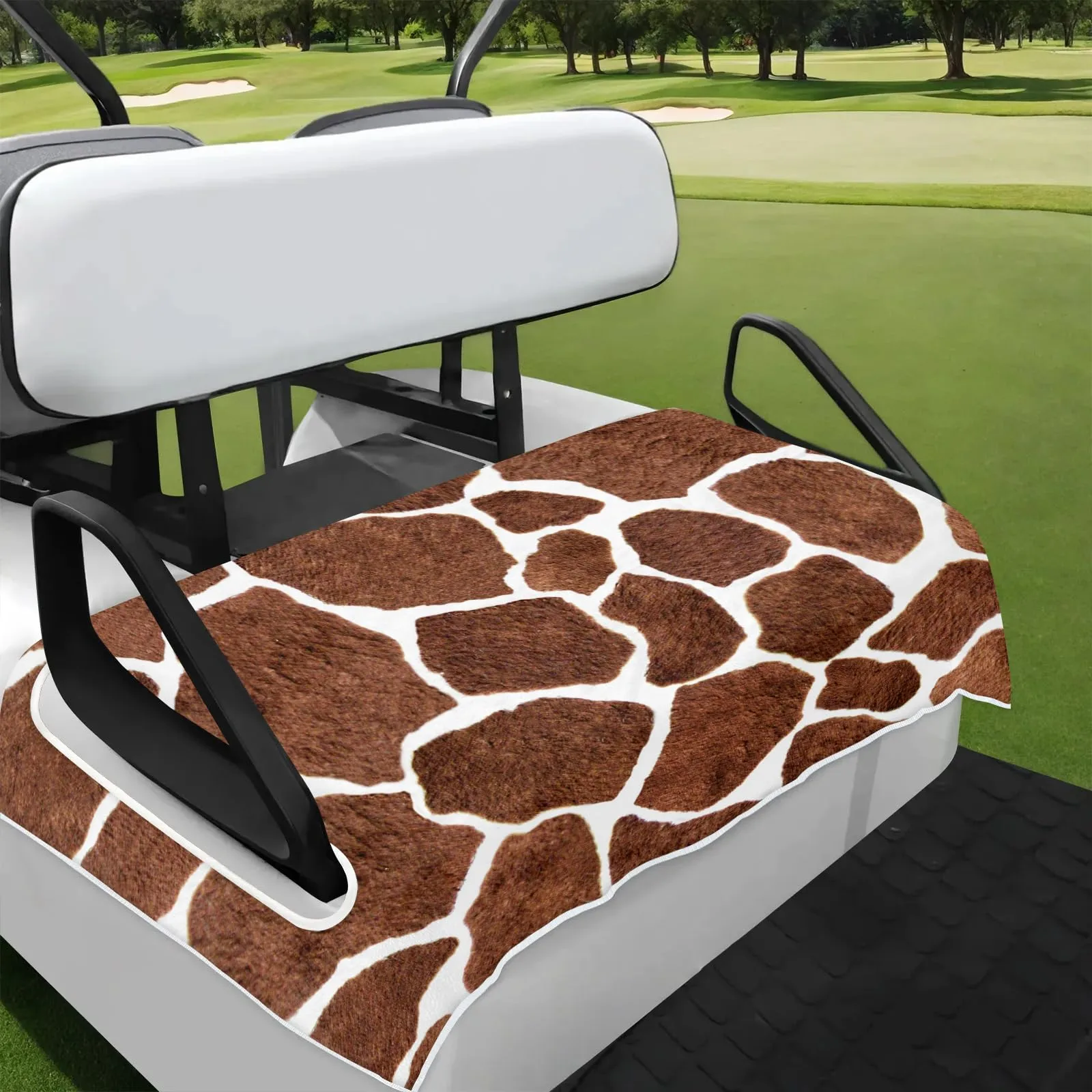 Tiveruda Giraffe Print Universal 2-Person Golf Cart Seat Cover 51 x 31