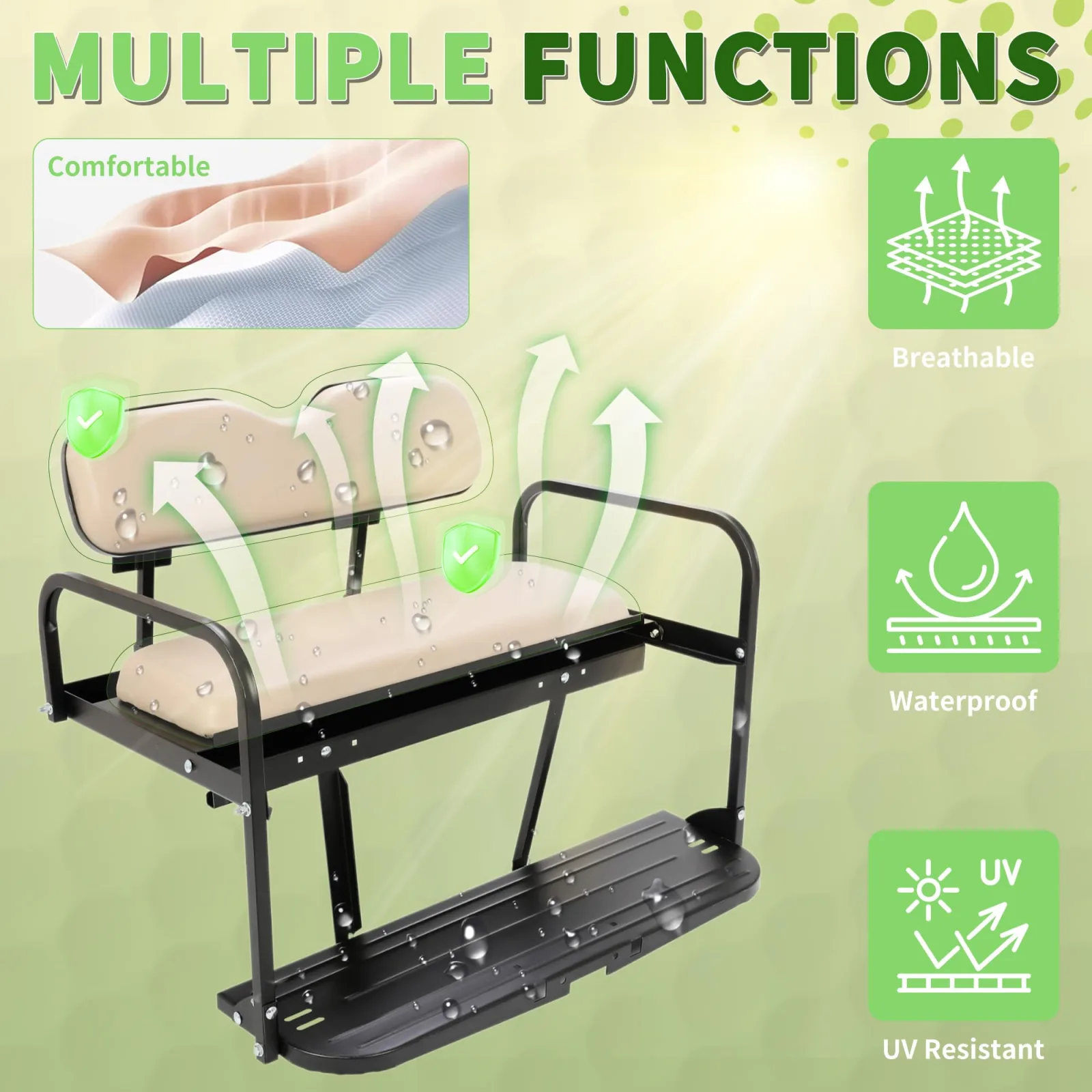 HECASA Rear Seat Kit for Pre-1994 E-Z-GO Marathon image 3
