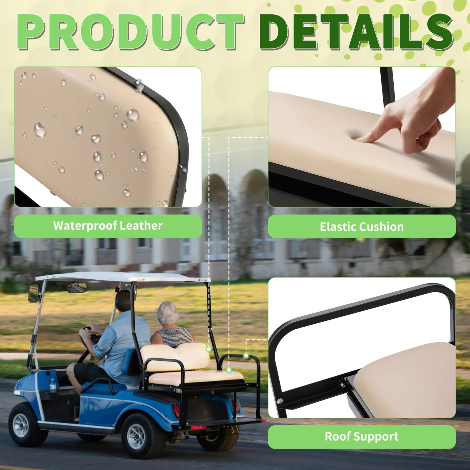 HECASA Rear Seat Kit for Pre-1994 E-Z-GO Marathon image 4