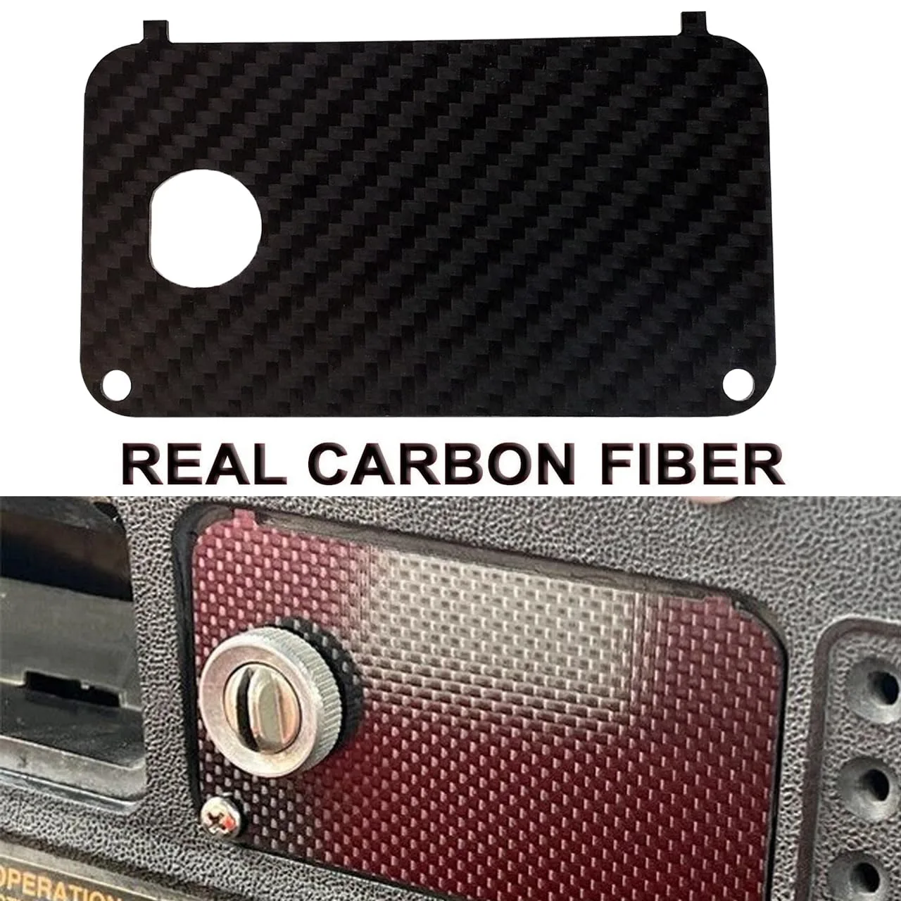 OZ-USA Carbon Fiber Key Switch Plate for E-Z-GO TXT image 3