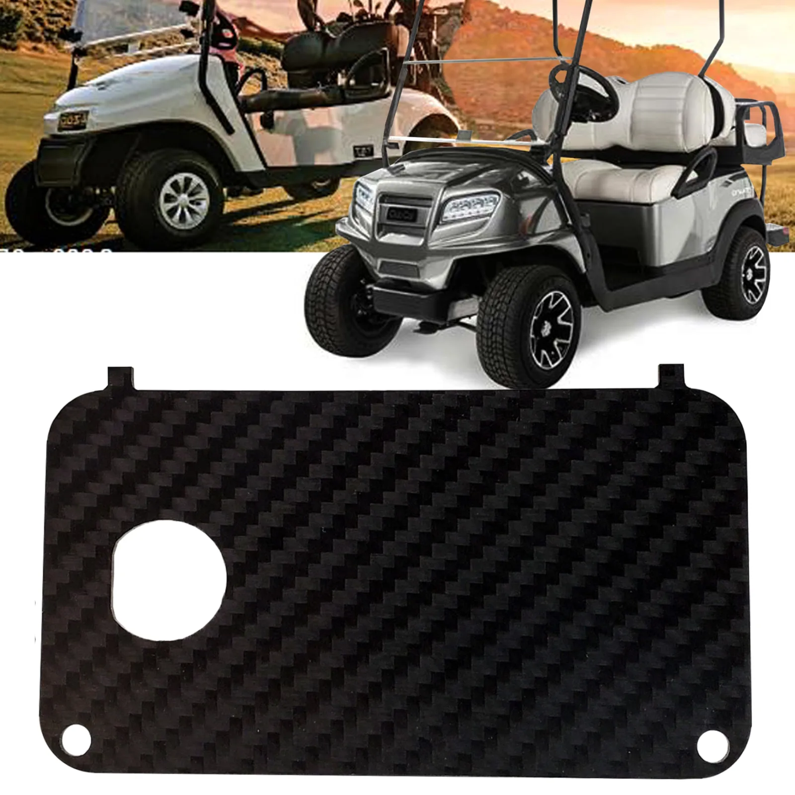 OZ-USA Carbon Fiber Key Switch Plate for E-Z-GO TXT