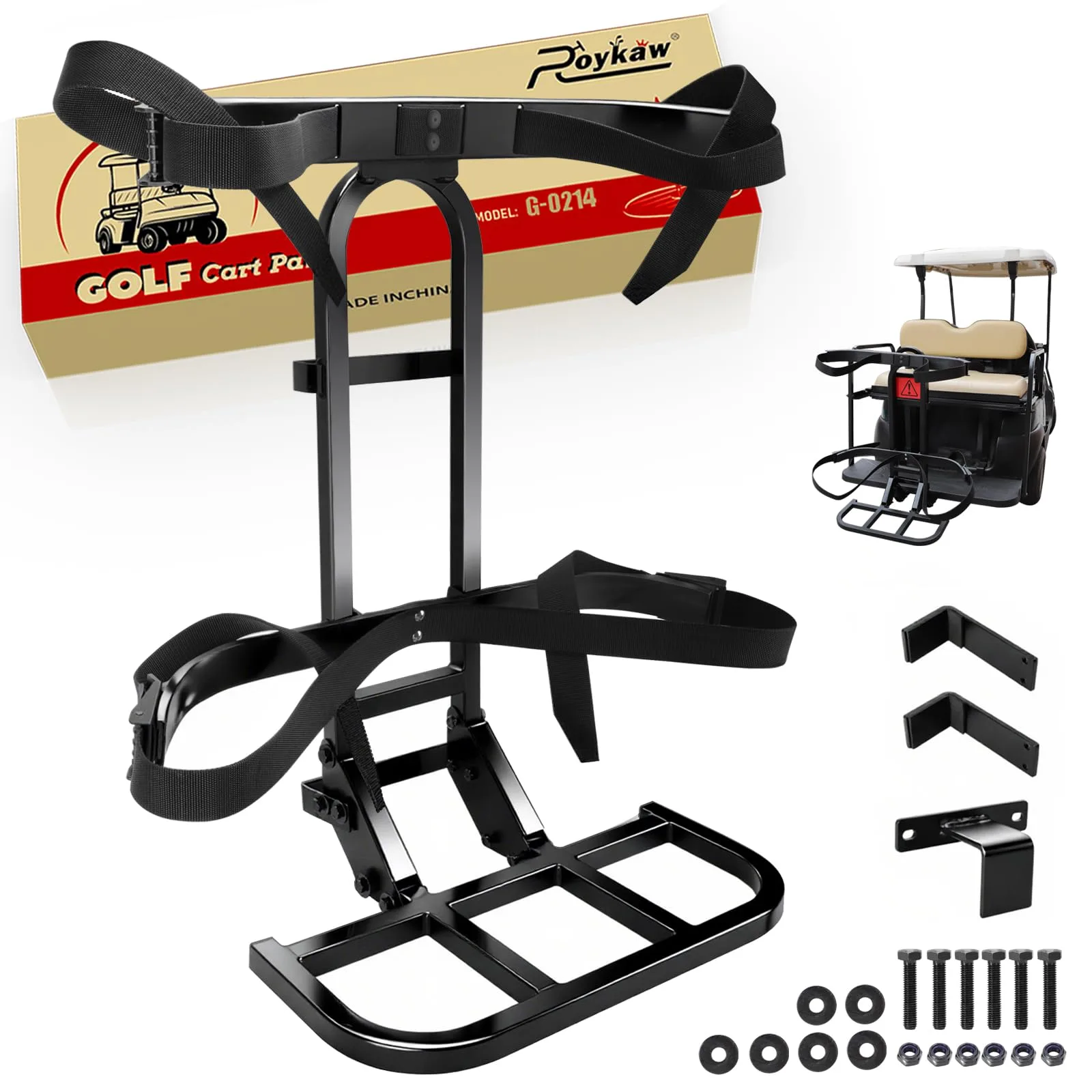 Roykaw G-0356 Golf Cart Rear Seat Golf Bag Holder