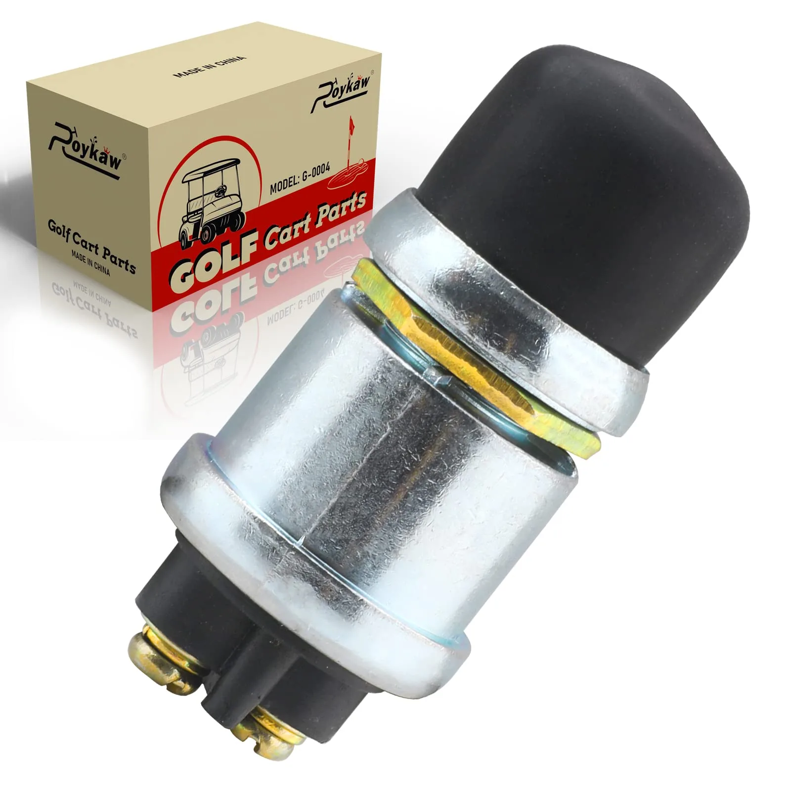 Roykaw 12V Golf Cart Horn Switch for Club Car, E-Z-GO & Yamaha
