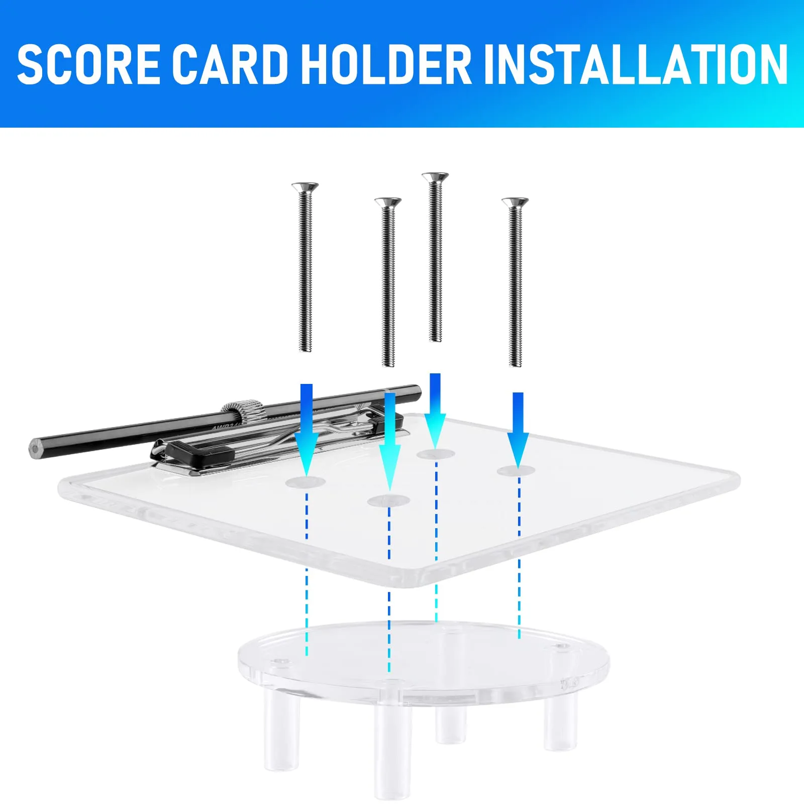 Roykaw Golf Cart Scorecard Holder with Pencil Holder image 2
