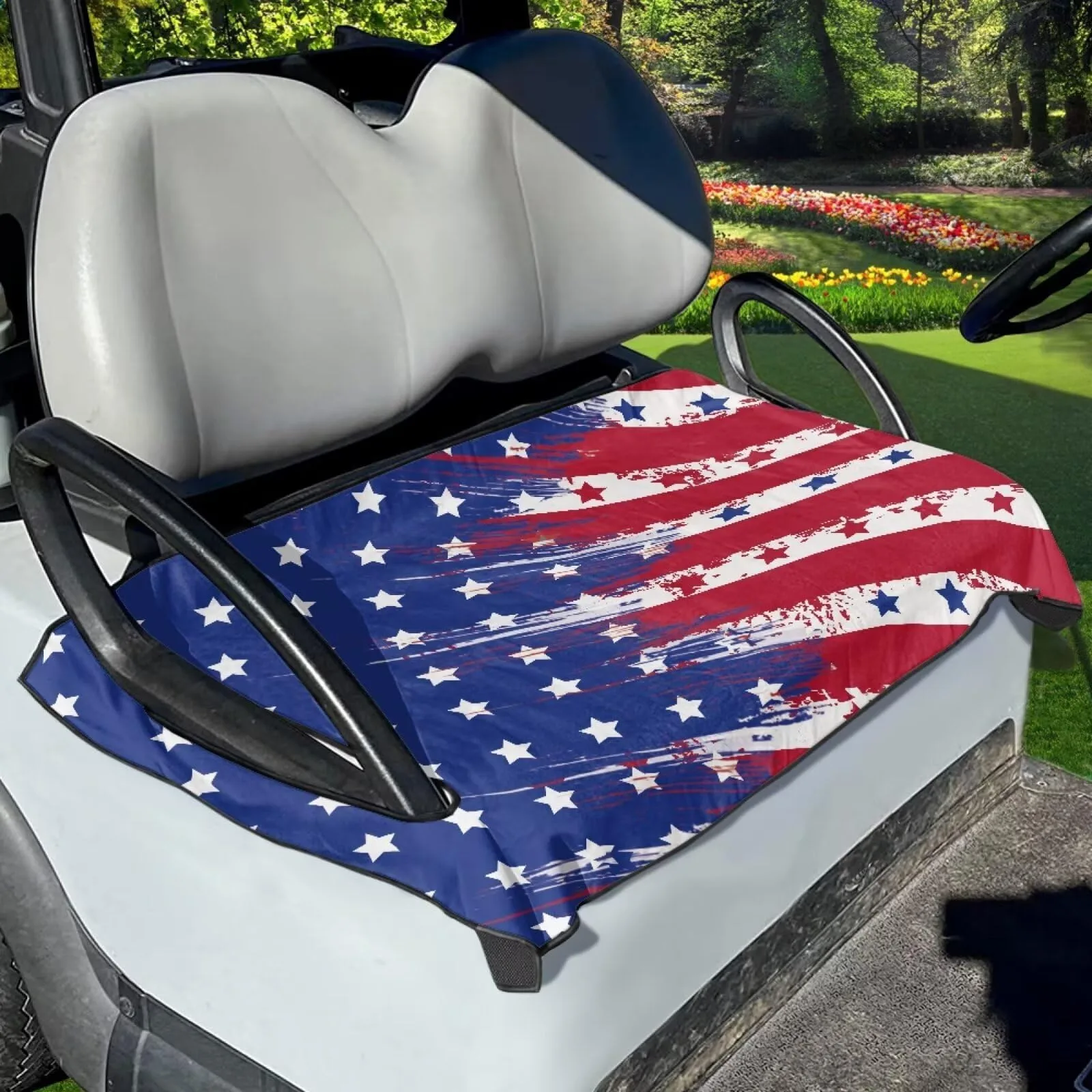 Knextrepoy American Flag Golf Cart Seat Cover