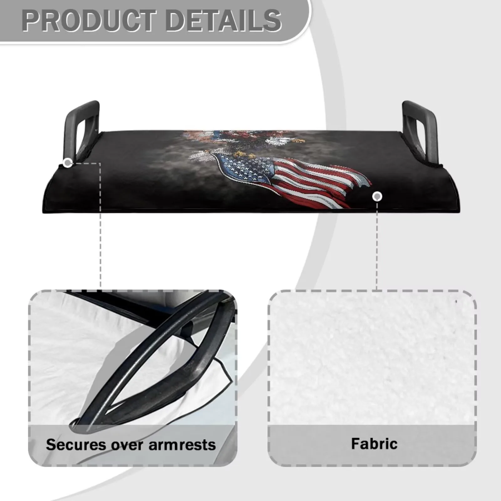 Knextrepoy Eagle American Flag Golf Cart Seat Cover image 4