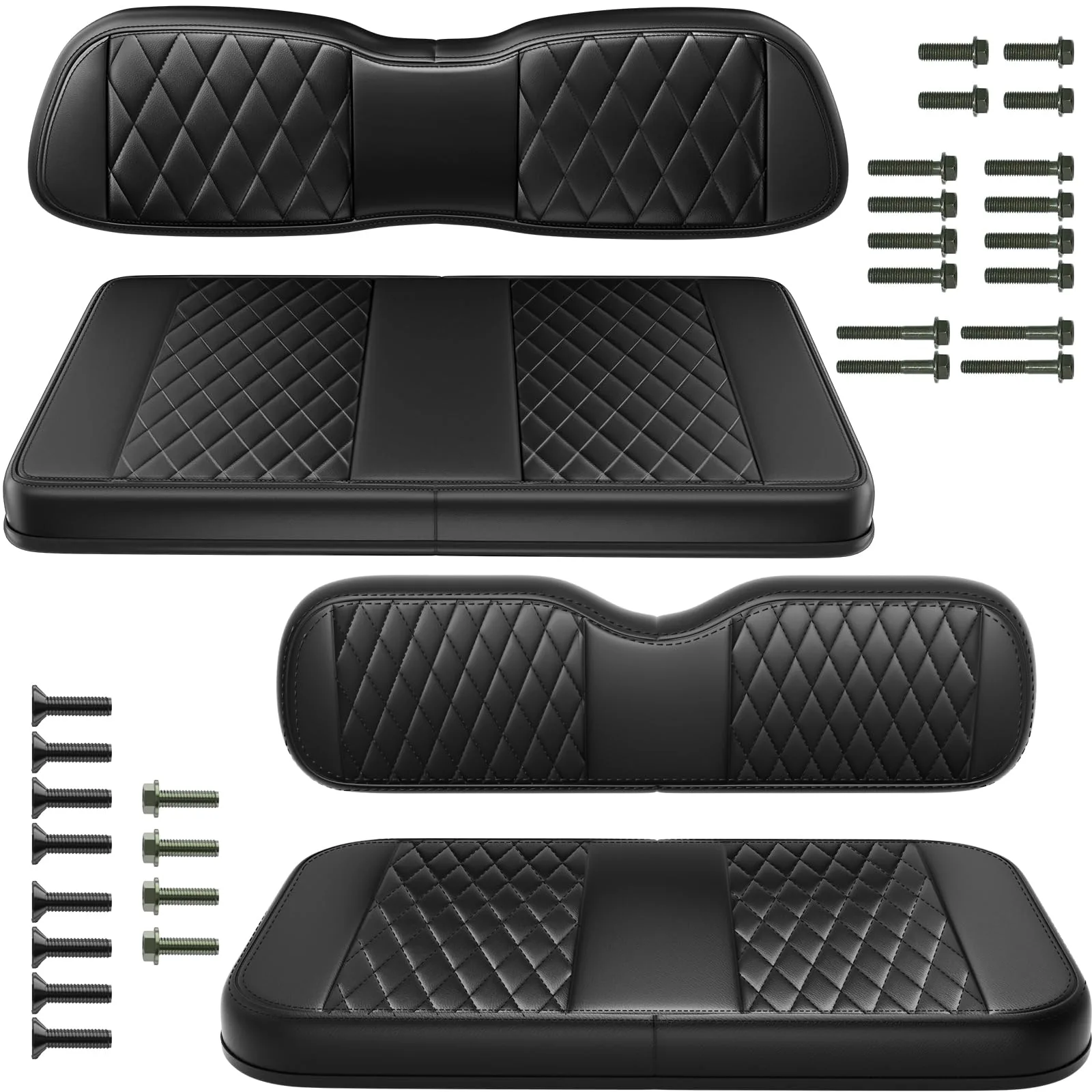 GODCTSUP Club Car DS Front and Rear Seat Cushion Set