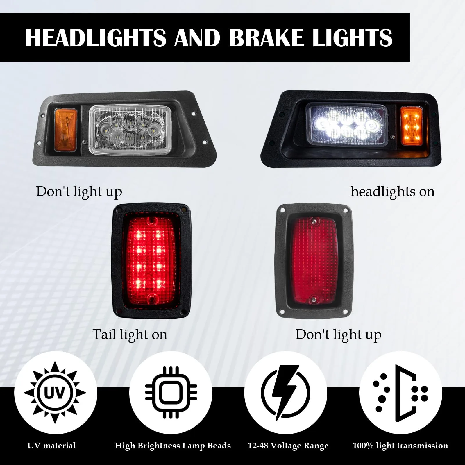 VPAHub LED Light Kit for Yamaha G22 Golf Cart image 2