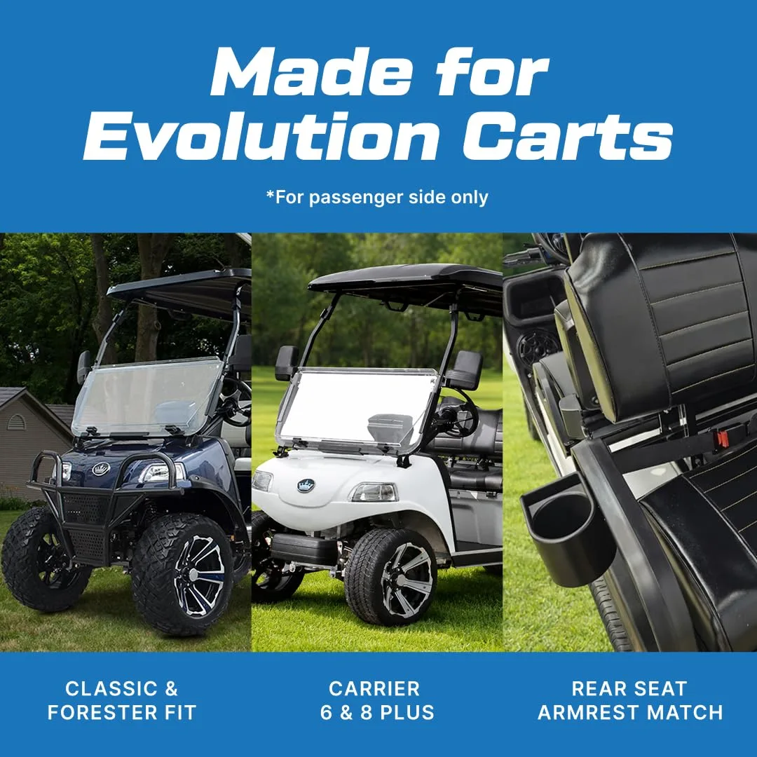 Evolution Golf Cart Rear Seat Cup Holder Kit 2.03.0793 image 2