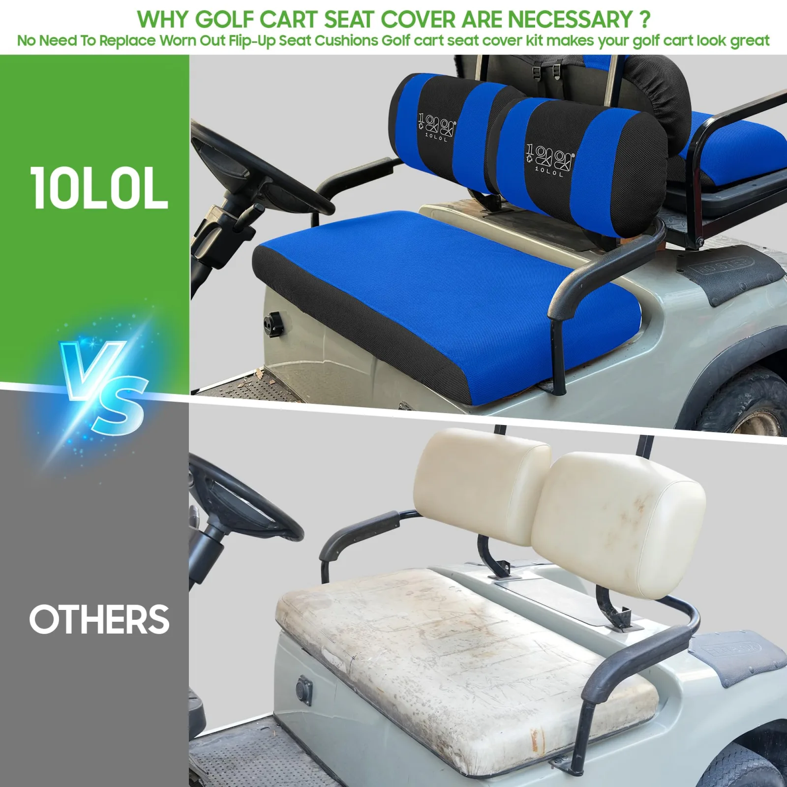 10L0L G22-COVER Golf Cart Seat Cover Set image 4