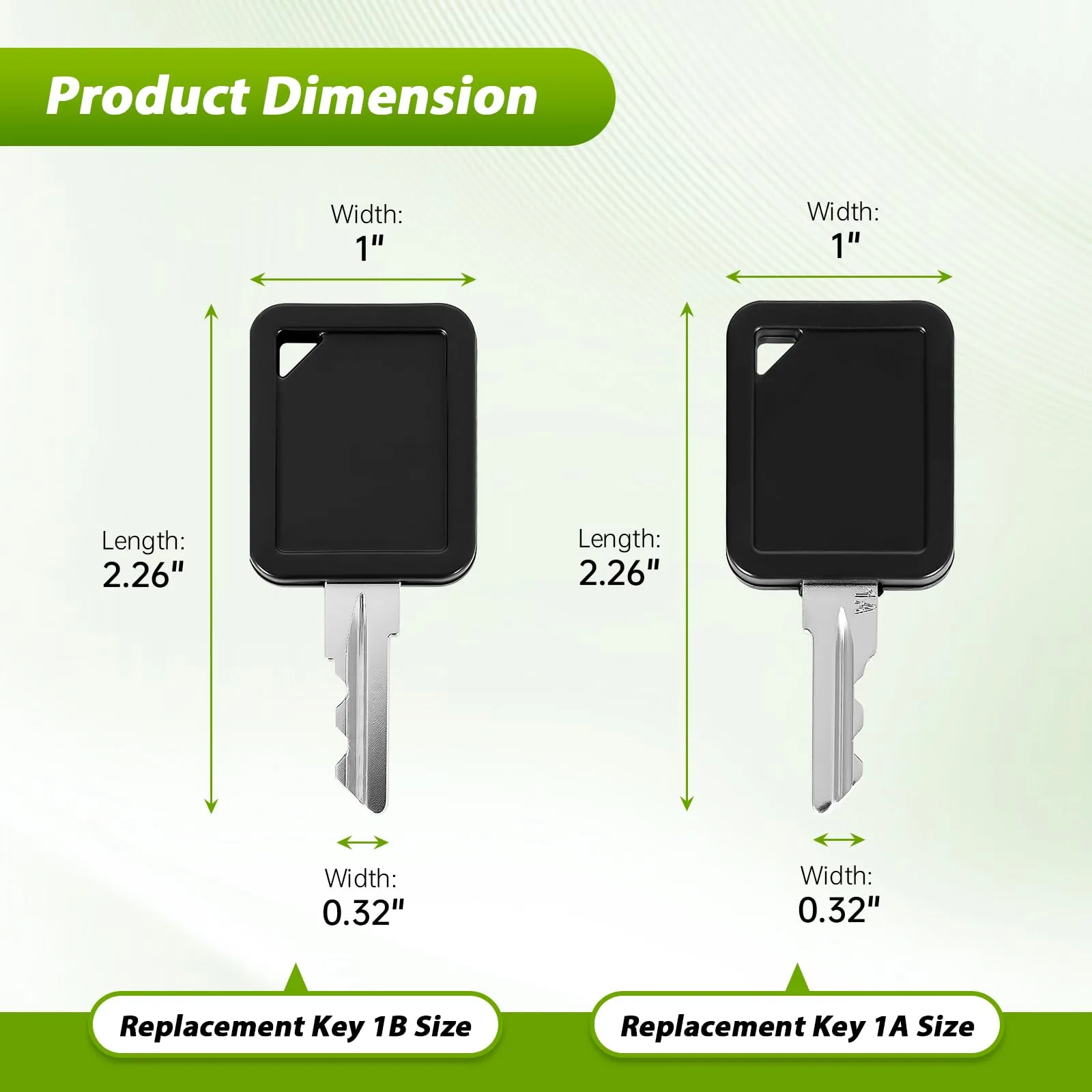 Generic 1A 1B Replacement Key for Club Car Golf Carts image 2