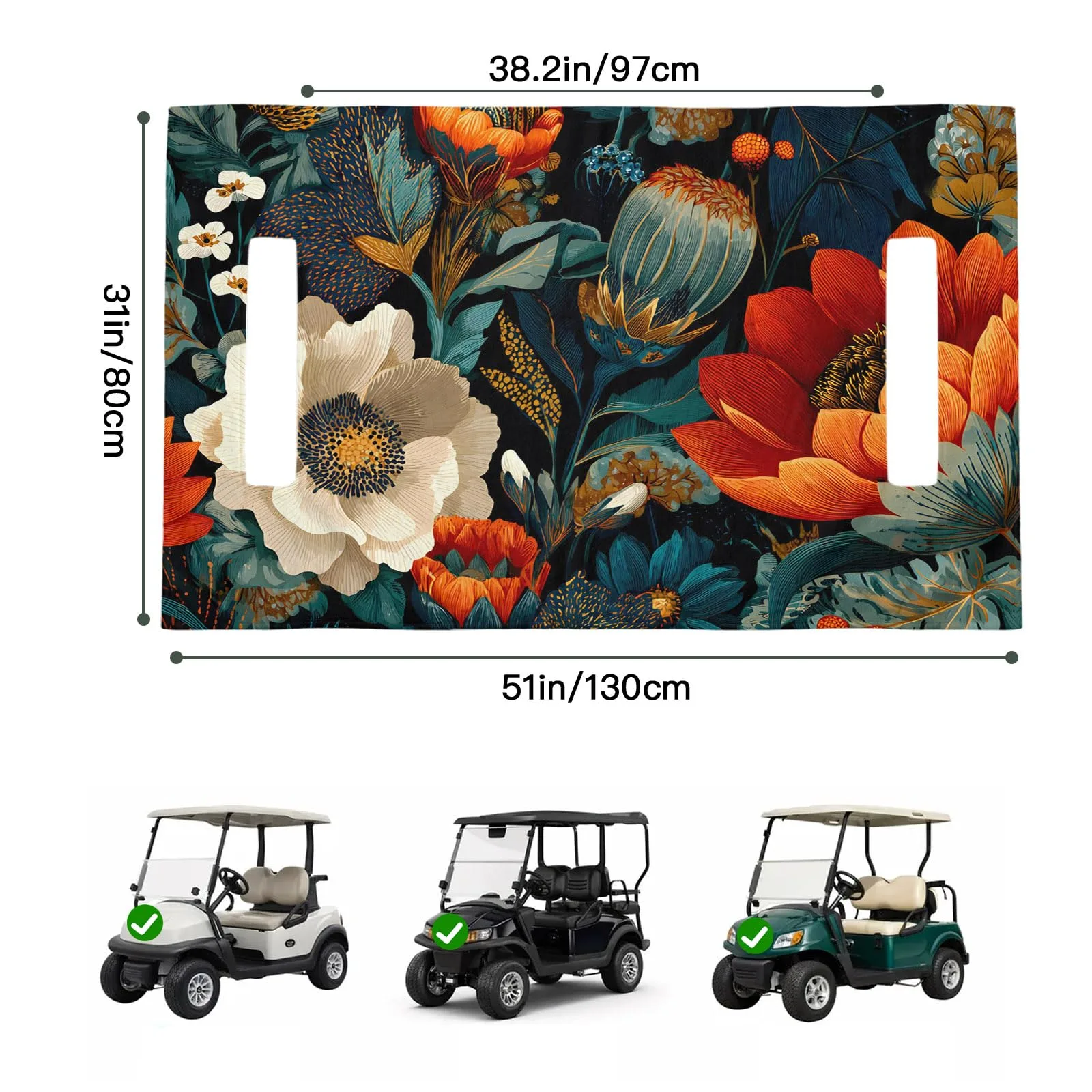 Trosturdspn 51x31 Golf Cart Seat Towel Blanket — TRT202606161781589328490504516 image 2