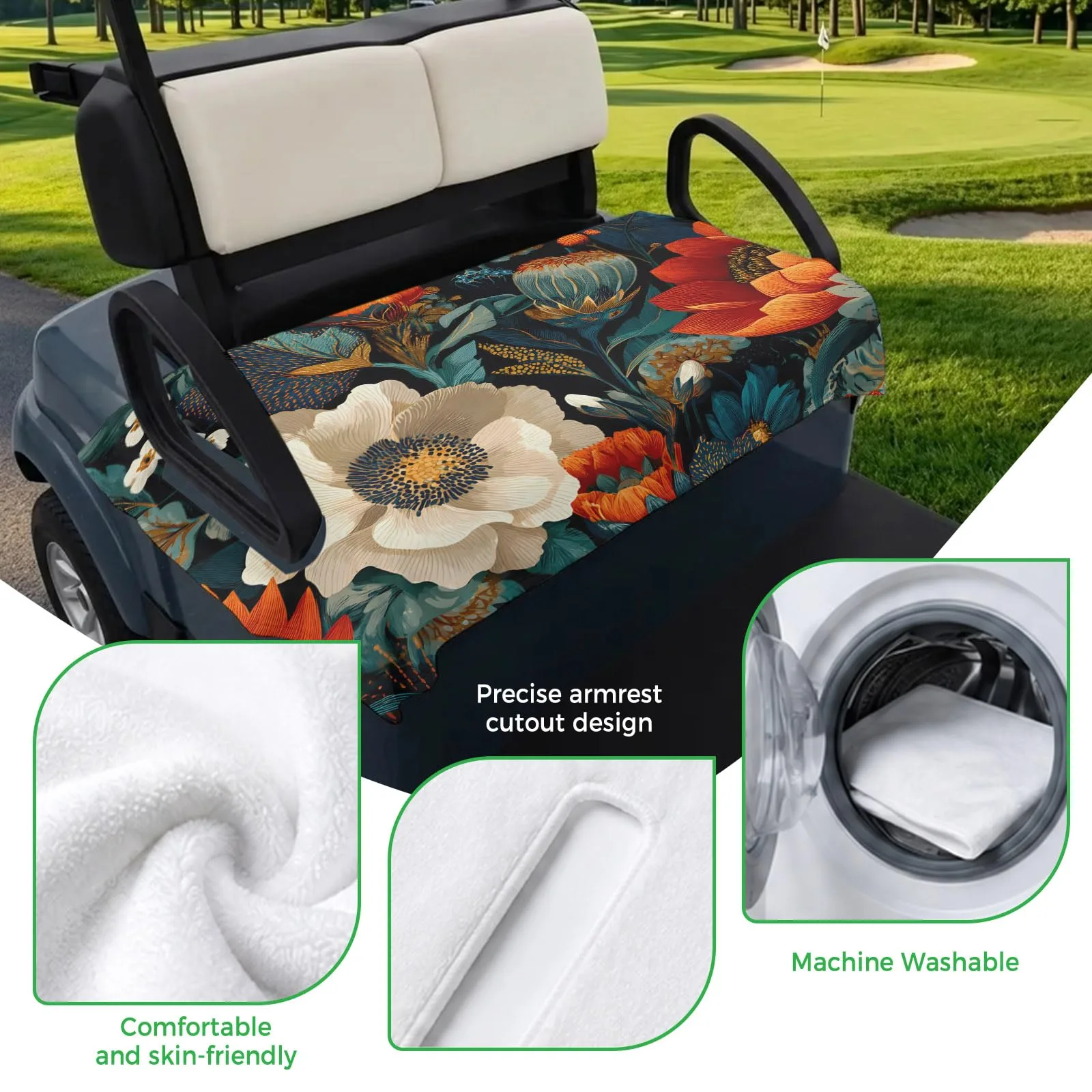 Trosturdspn 51x31 Golf Cart Seat Towel Blanket — TRT202606161781589328490504516 image 3
