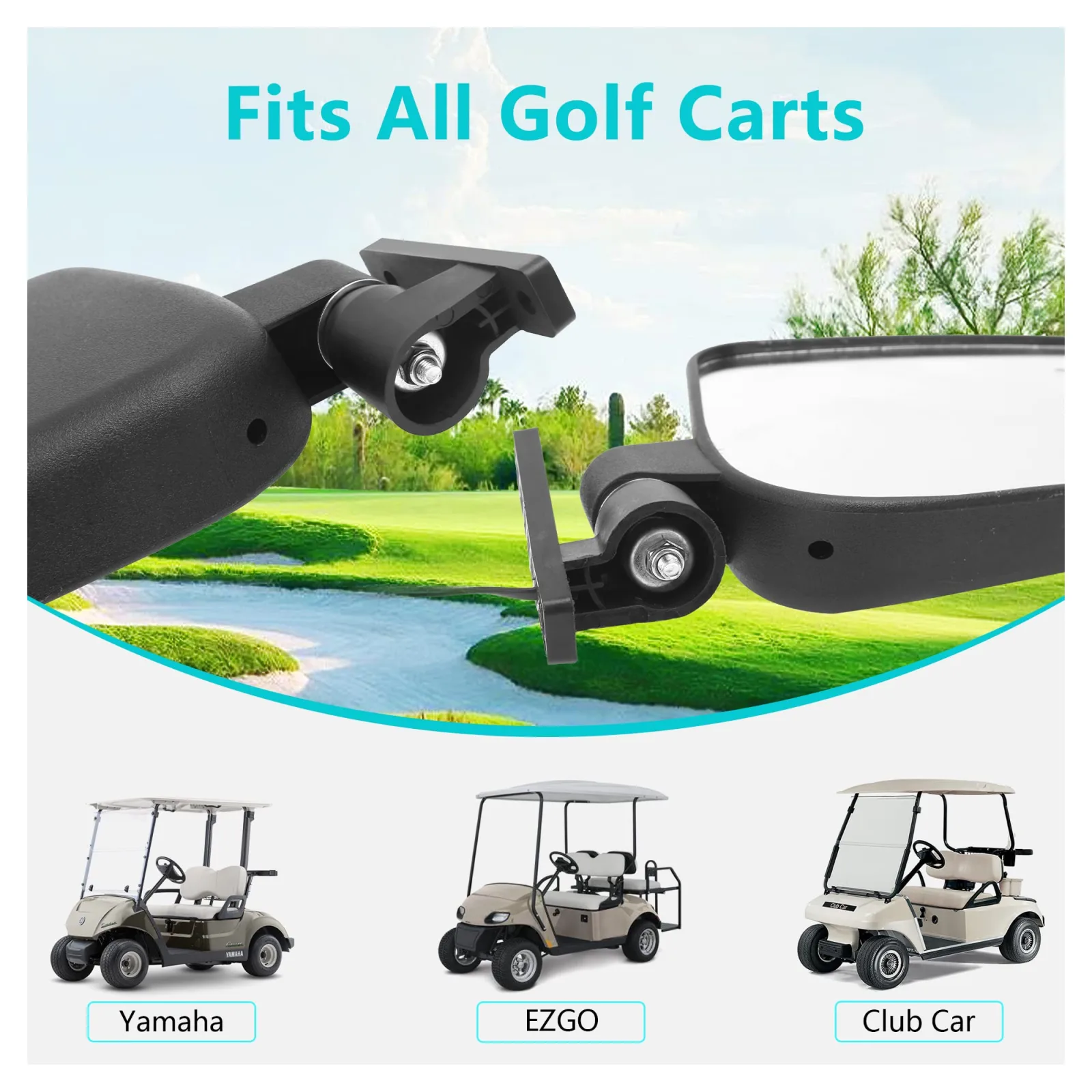 10L0L Golf Cart Side Mirrors with LED Turn Signals image 3