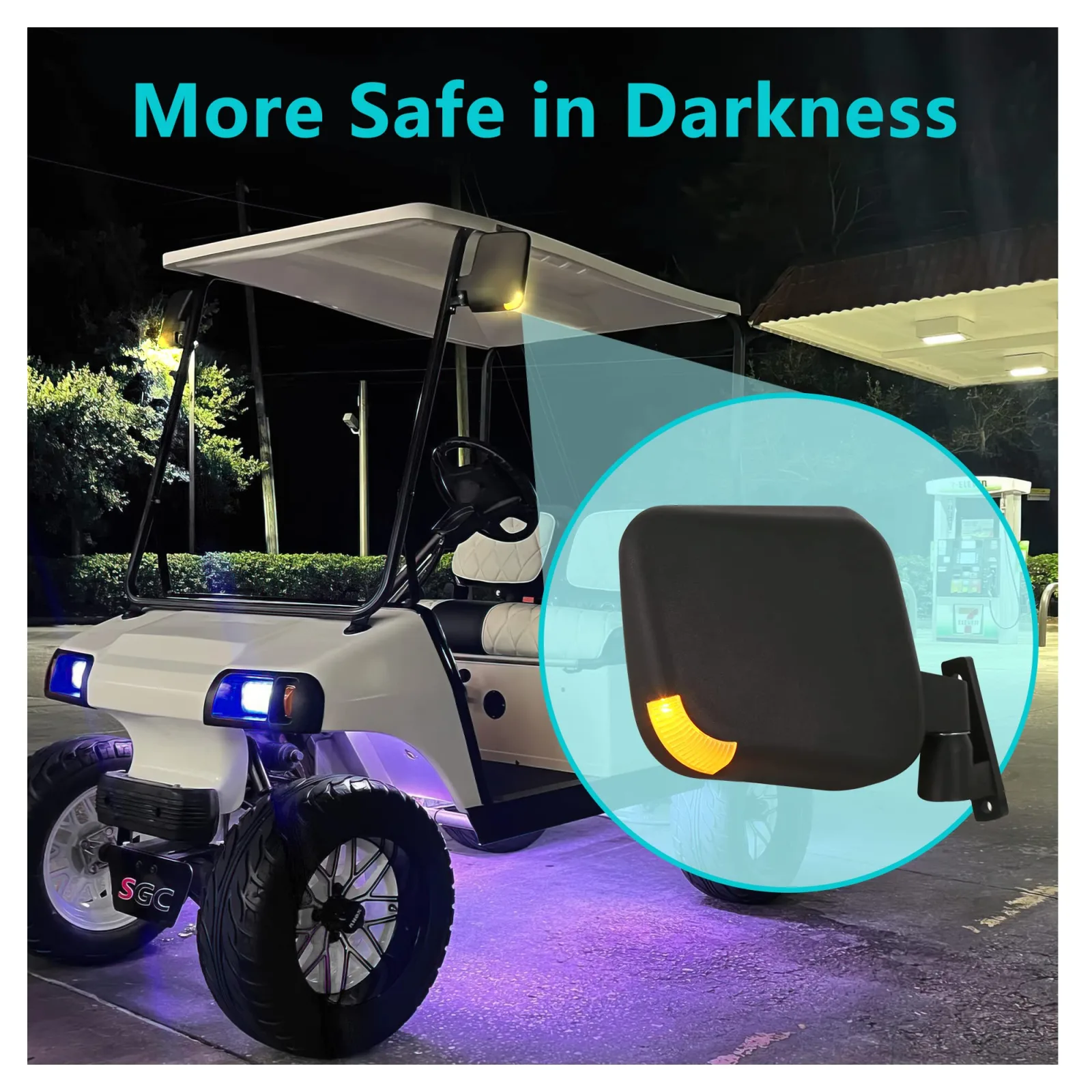 10L0L Golf Cart Side Mirrors with LED Turn Signals image 4
