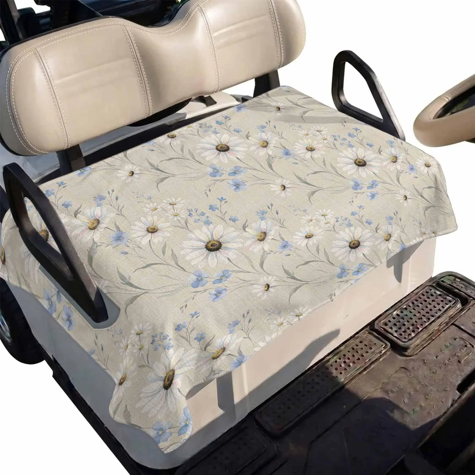 DecorLovee Floral Golf Cart Seat Cover, 51 x 31 in