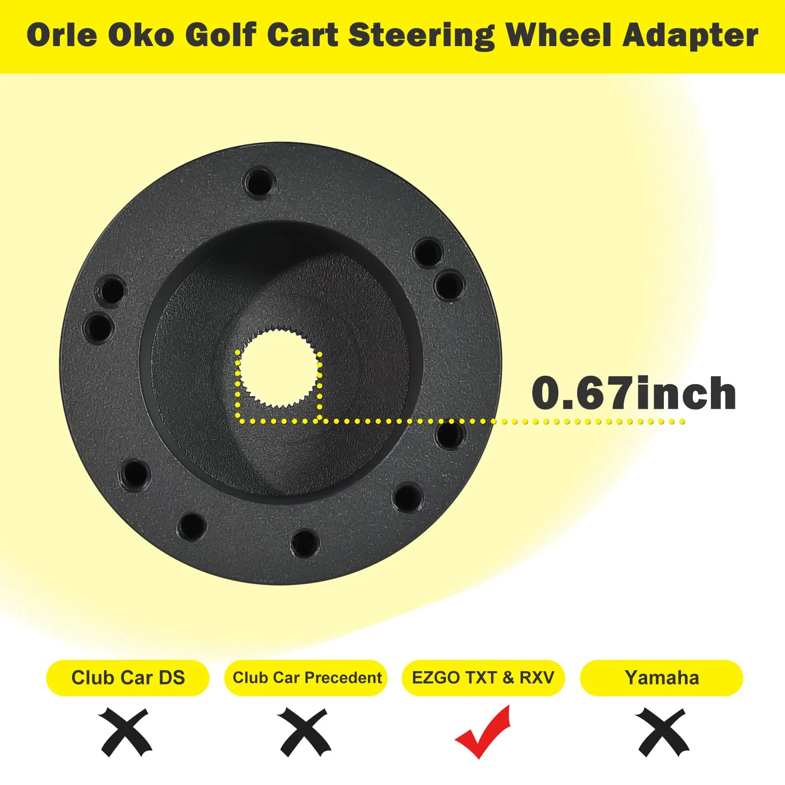 Orle Oko Steering Wheel Adapter for E-Z-GO TXT & RXV image 3