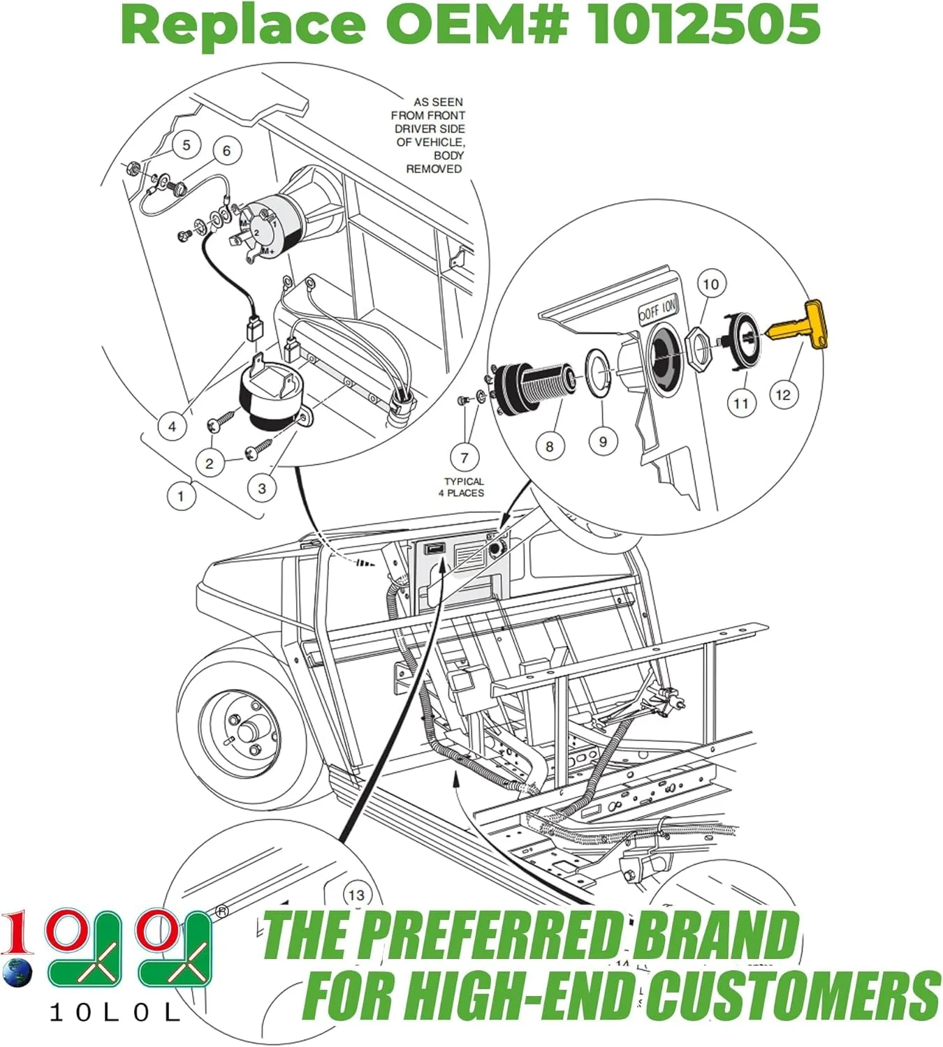 9.99WORLD MALL Club Car DS Ignition Keys 00162-F image 2