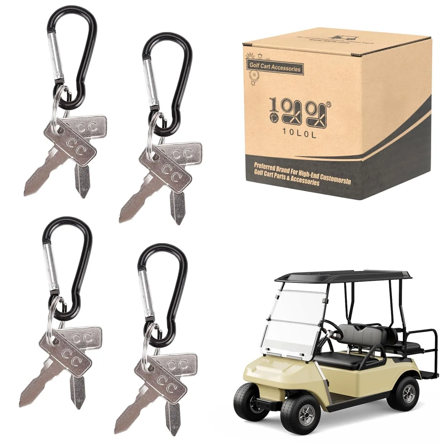 9.99WORLD MALL Club Car DS Ignition Keys 00162-F