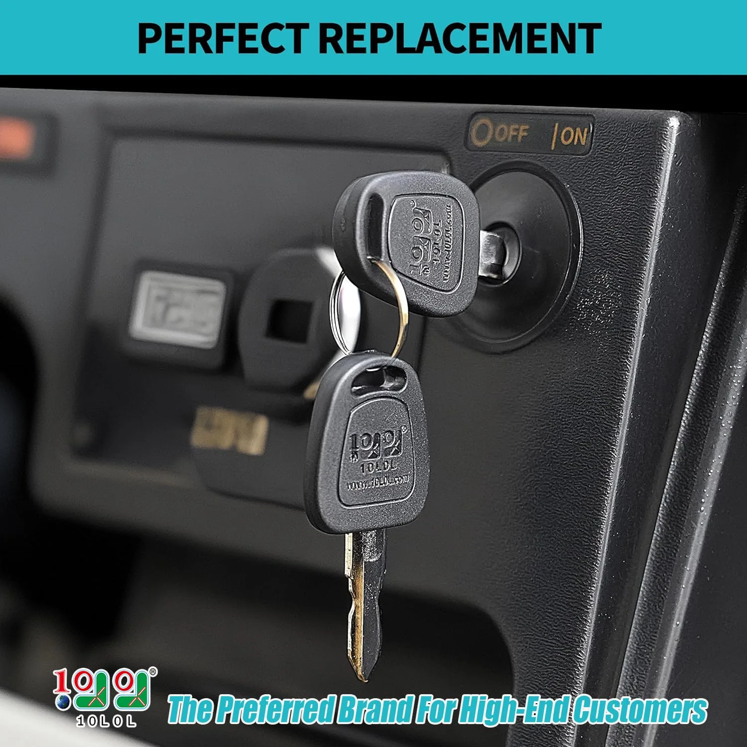 10L0L 12V Ignition Key Switch for Club Car DS, Limo, Turf Carryall & XRT (1996+) image 2
