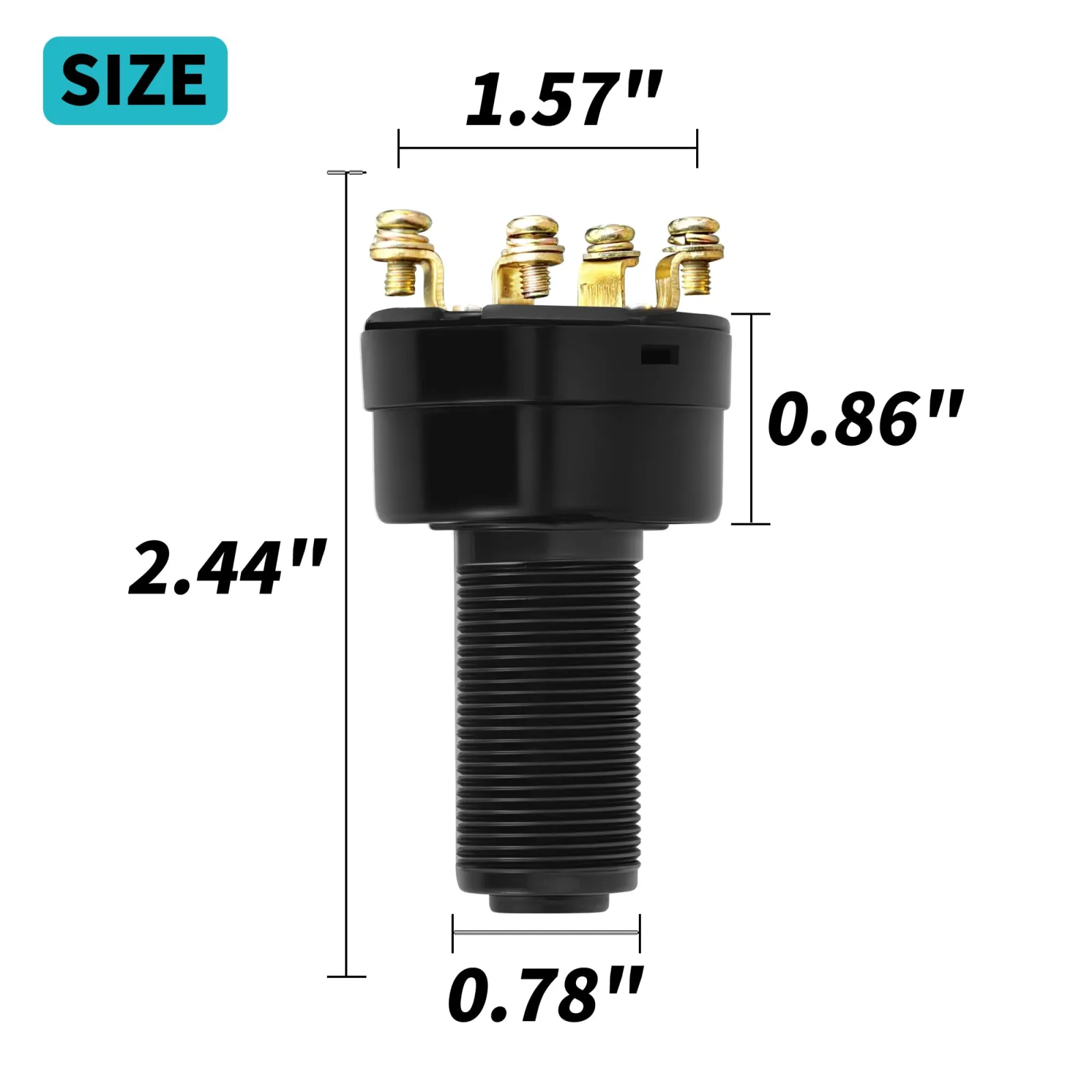 10L0L 12V Ignition Key Switch for Club Car DS, Limo, Turf Carryall & XRT (1996+) image 4