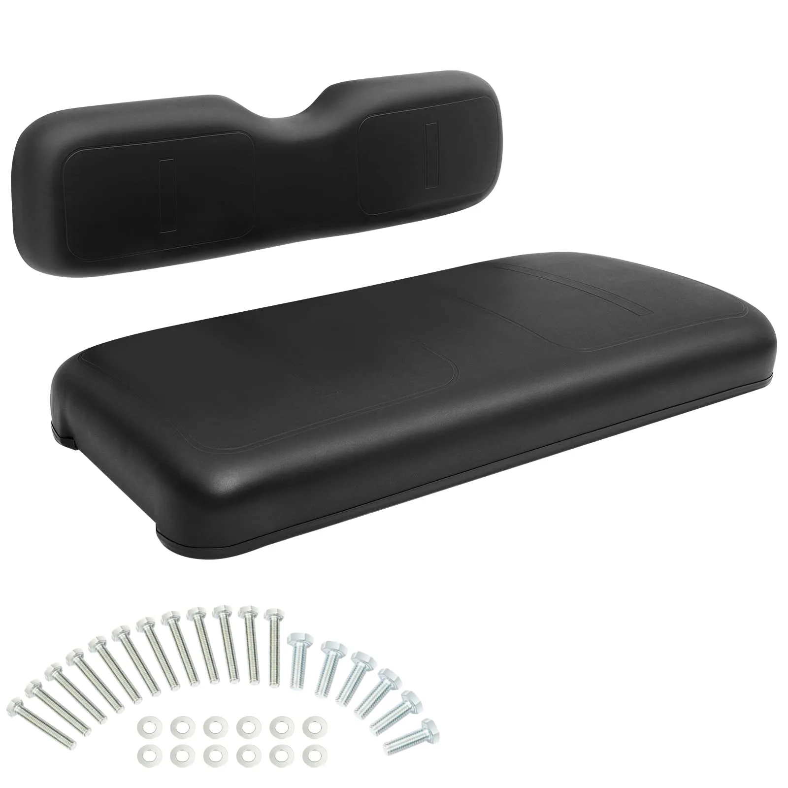 Golf Cart Front Seat Cushions Replace for EZGO TXT, Black