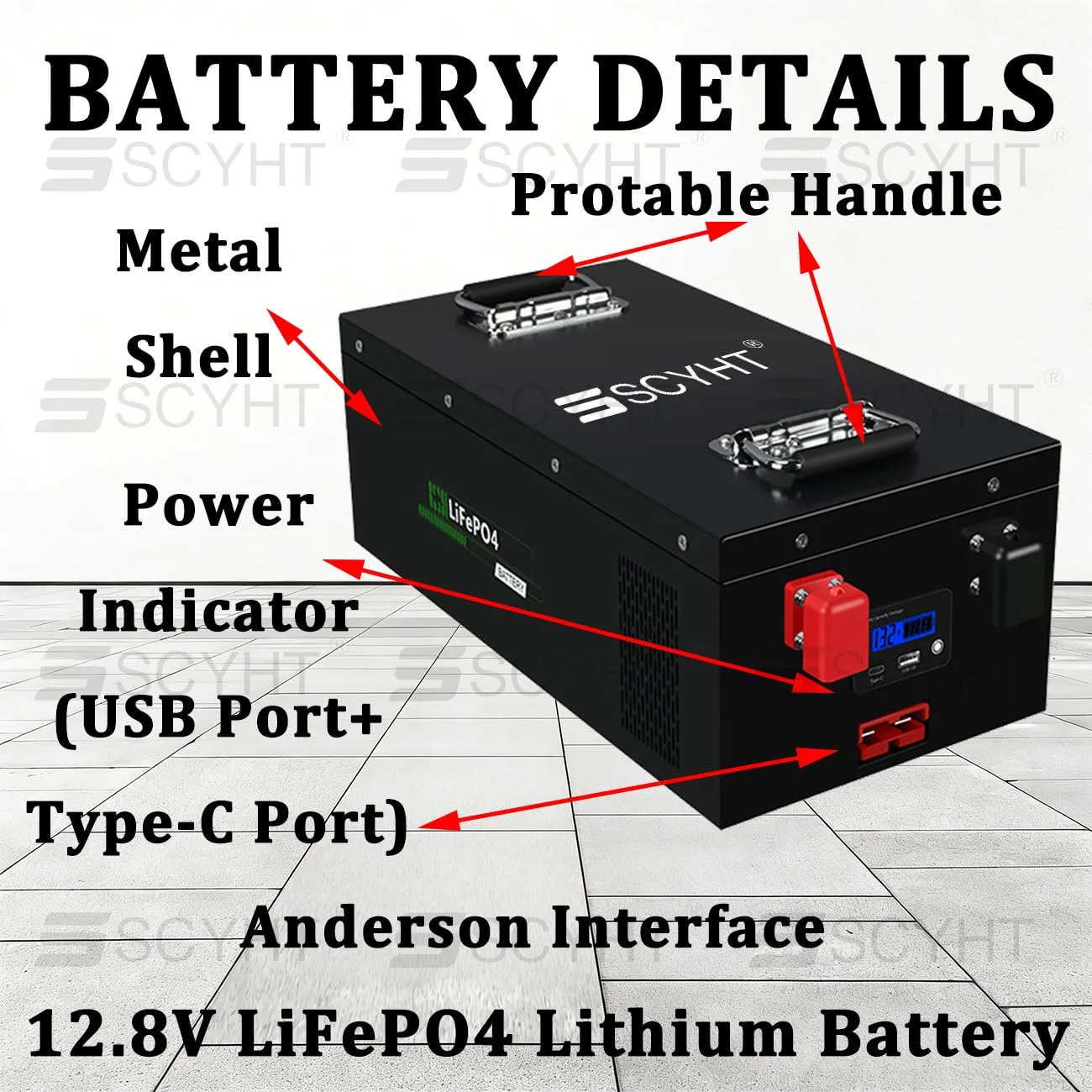 SSCYHT 12.8V 160Ah LiFePO4 Lithium Battery image 4