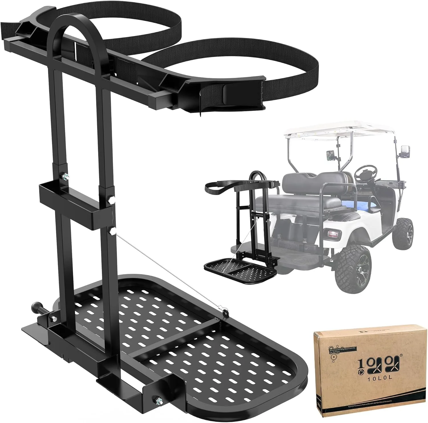 10L0L Foldable Golf Cart Rear Seat Bag Holder