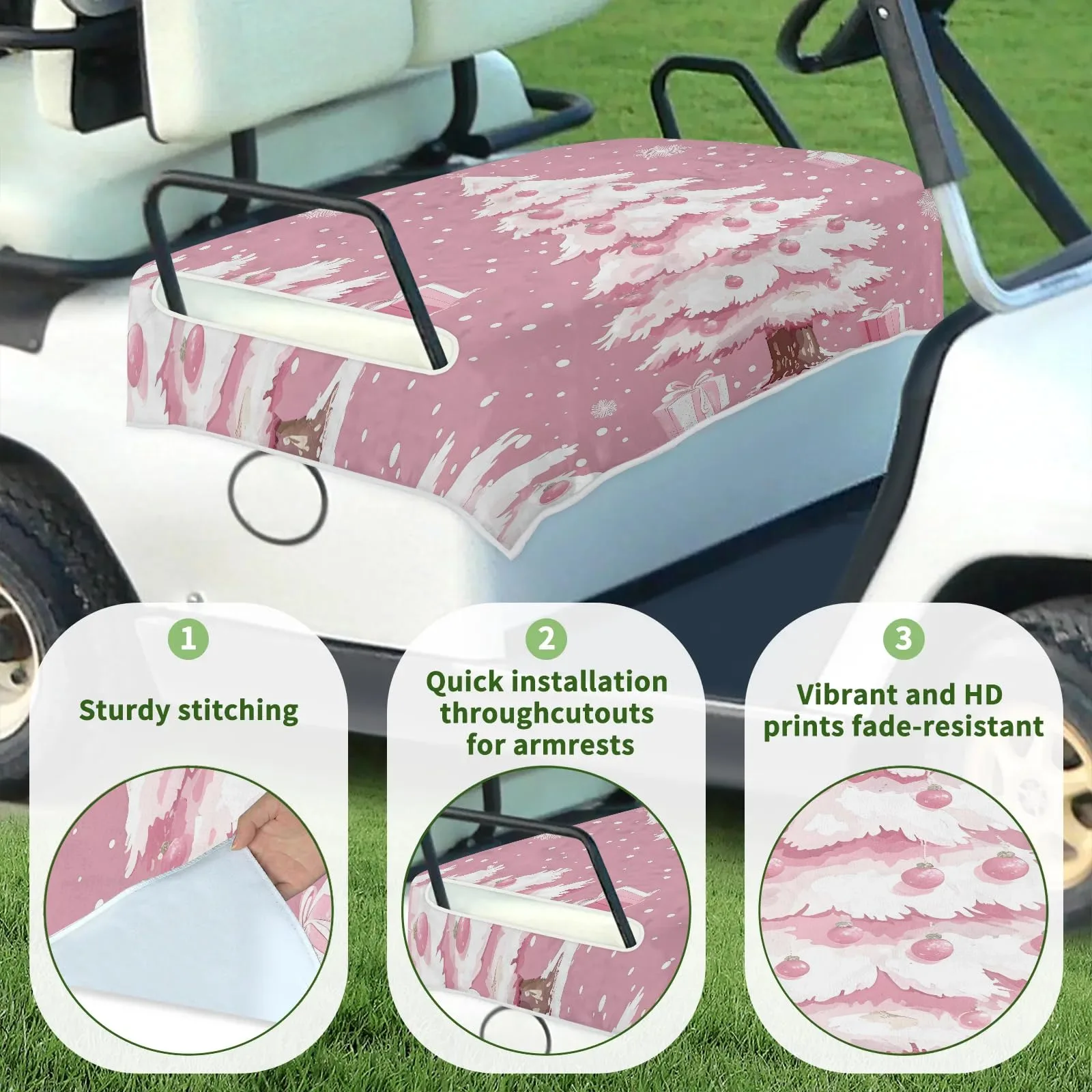 Tiveruda Golf Cart Seat Cover for Double Seats, 51 x 31 in image 3