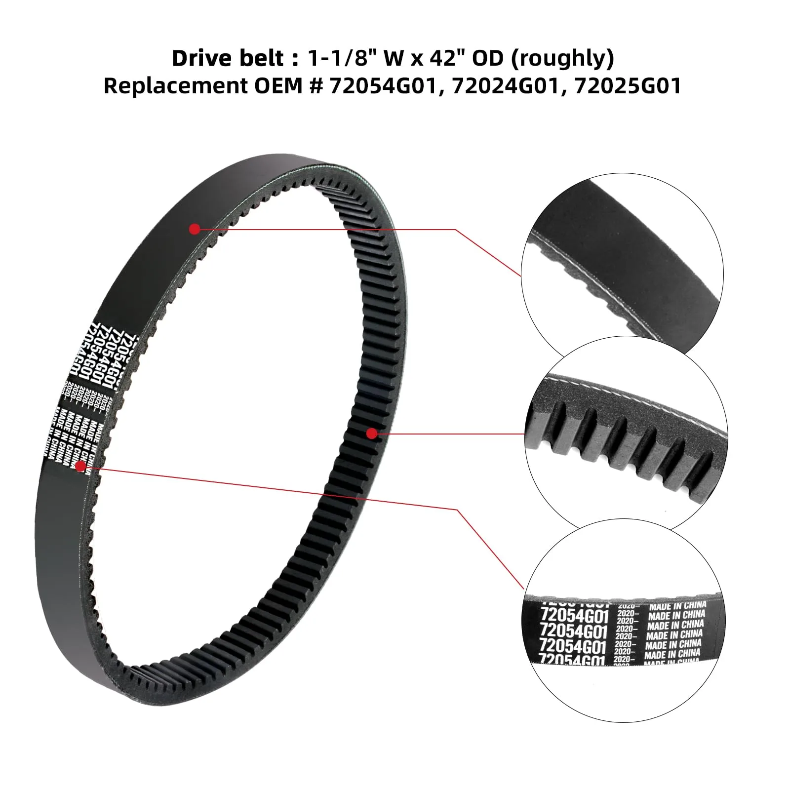 Roykaw Clutch Drive Belt for E-Z-GO TXT and Medalist image 4